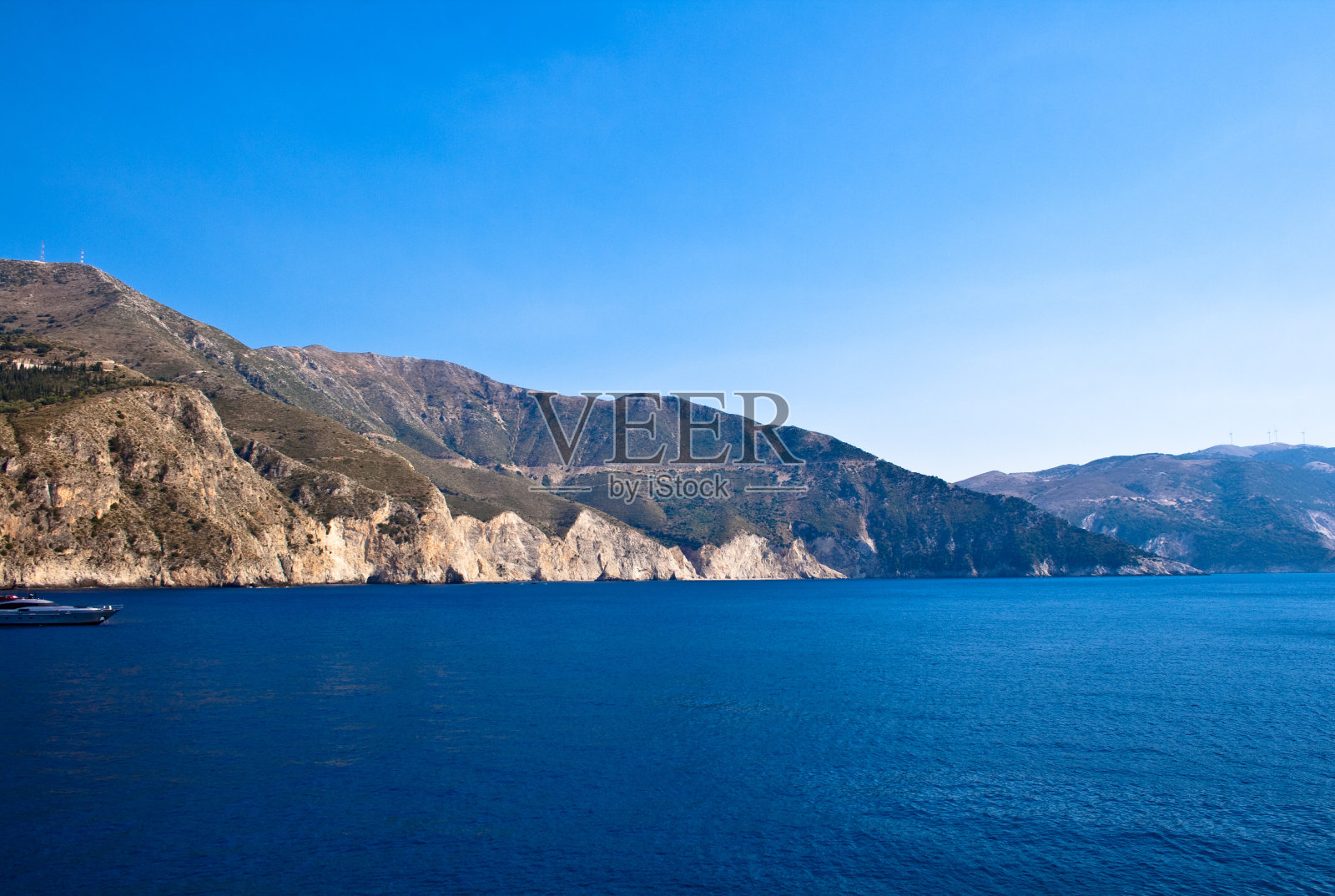 凯法利尼亚海岸,希腊照片摄影图片