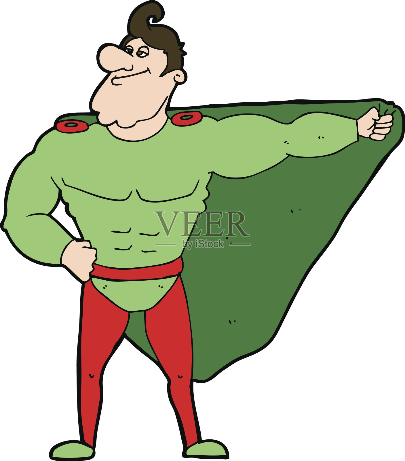 有趣的卡通英雄设计元素图片