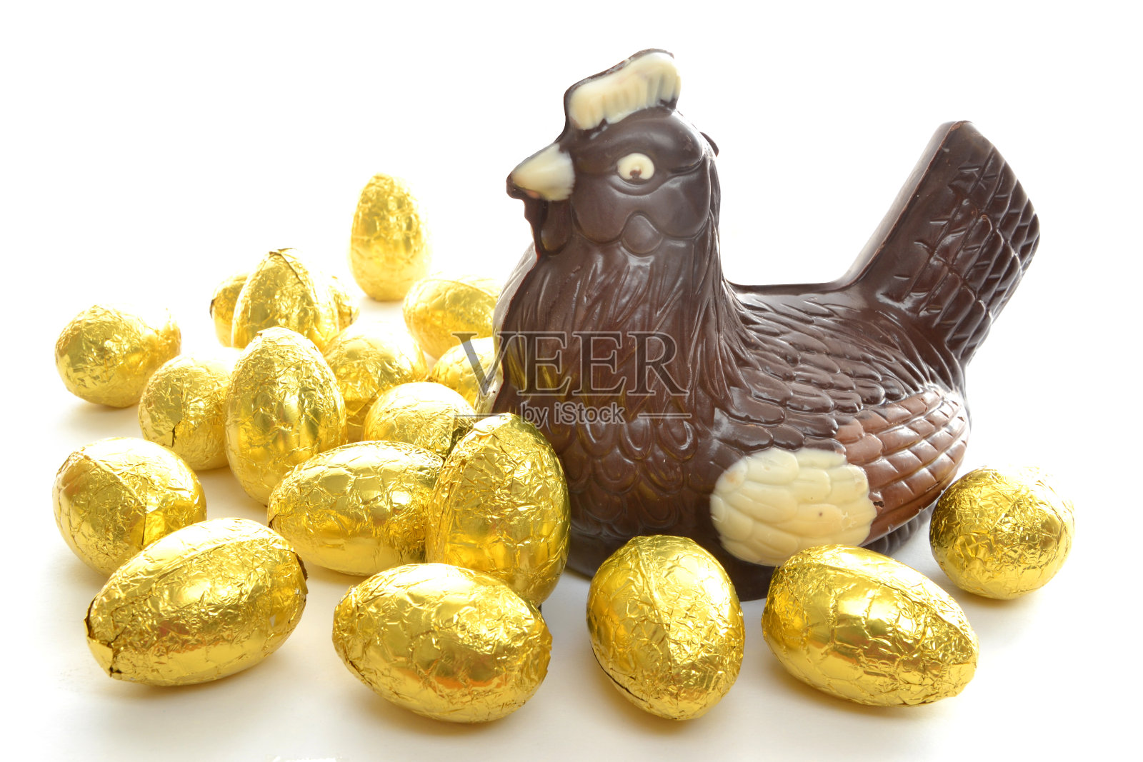 母鸡和金蛋照片摄影图片