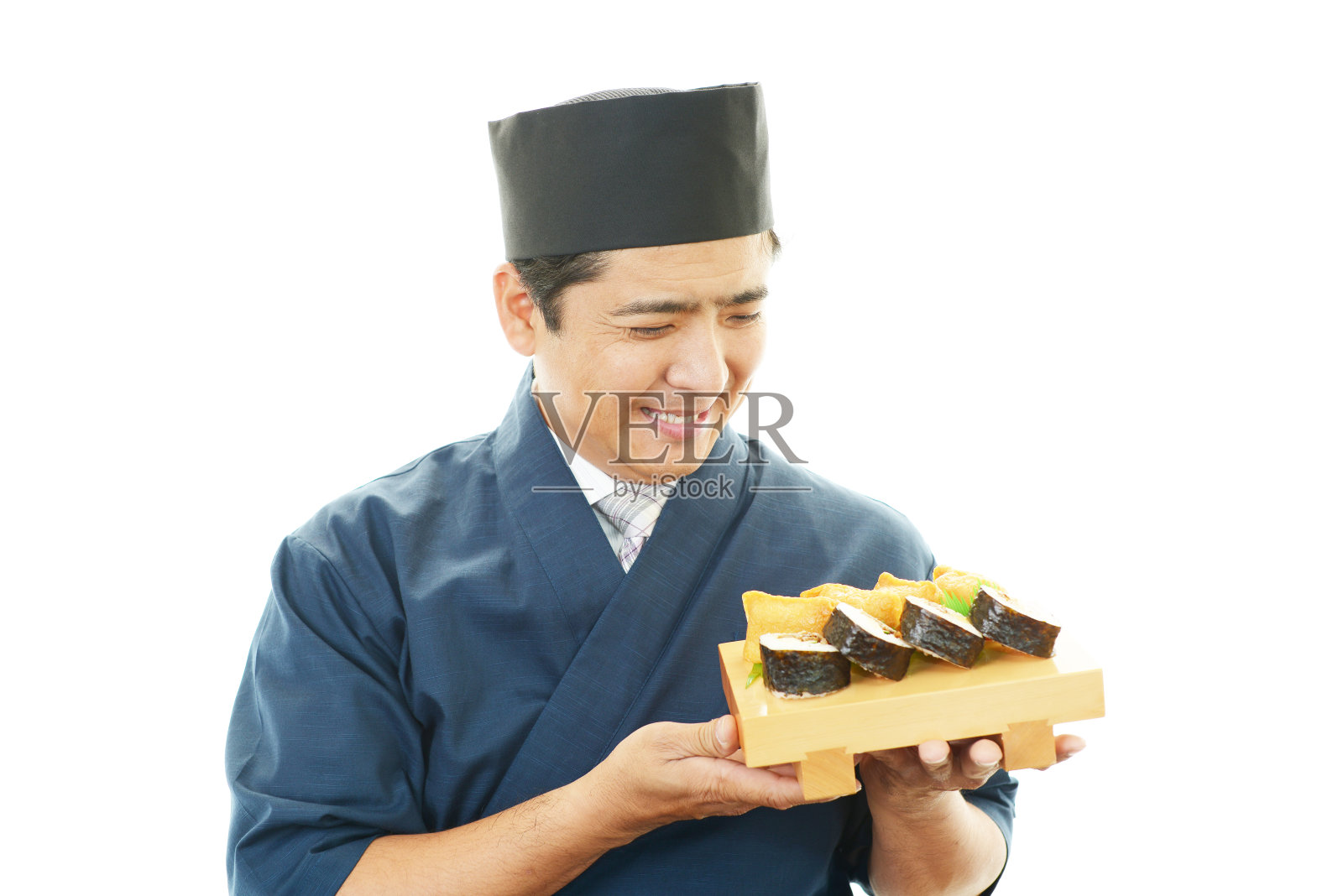 寿司厨师的肖像照片摄影图片