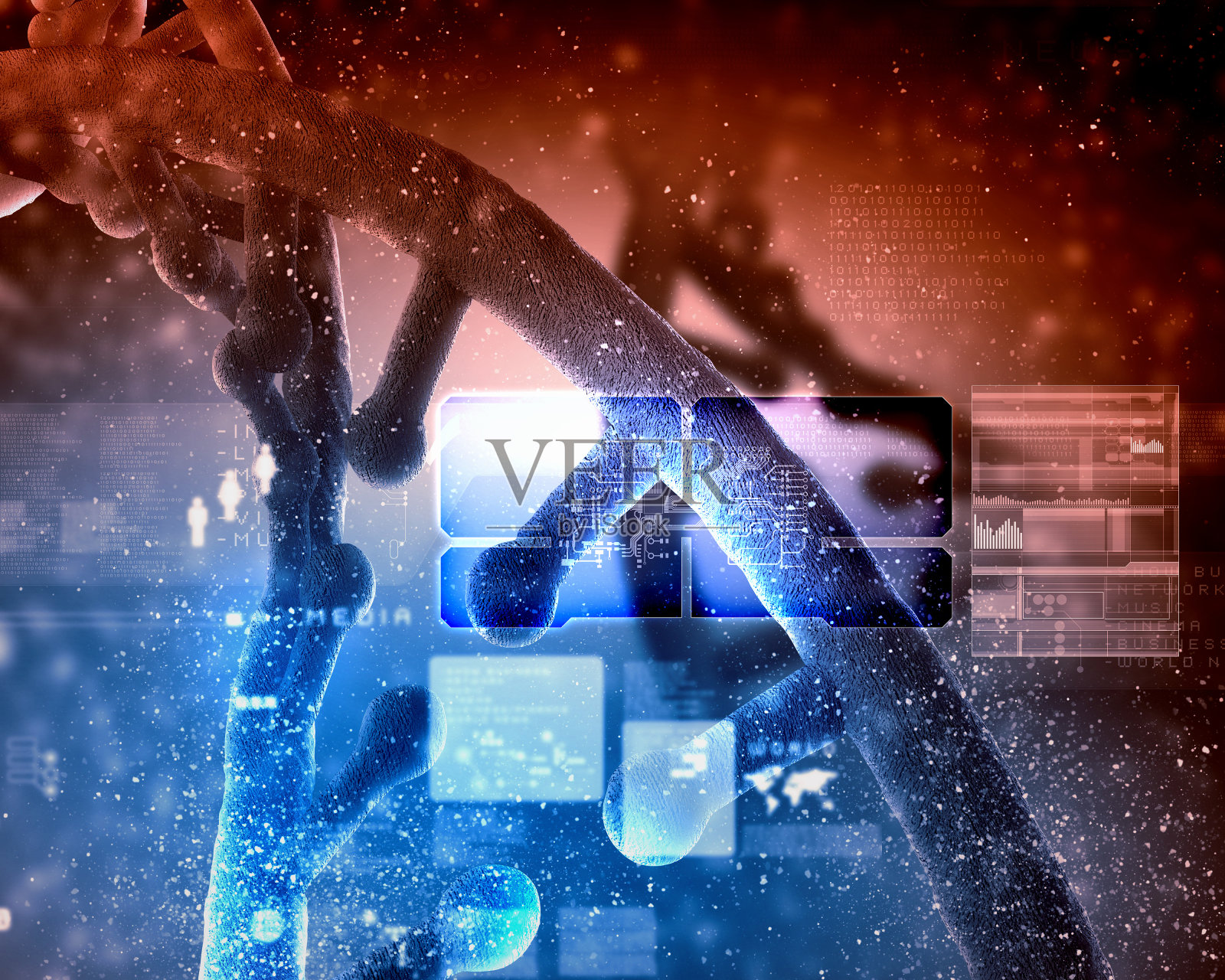 华氏DNA分子照片摄影图片