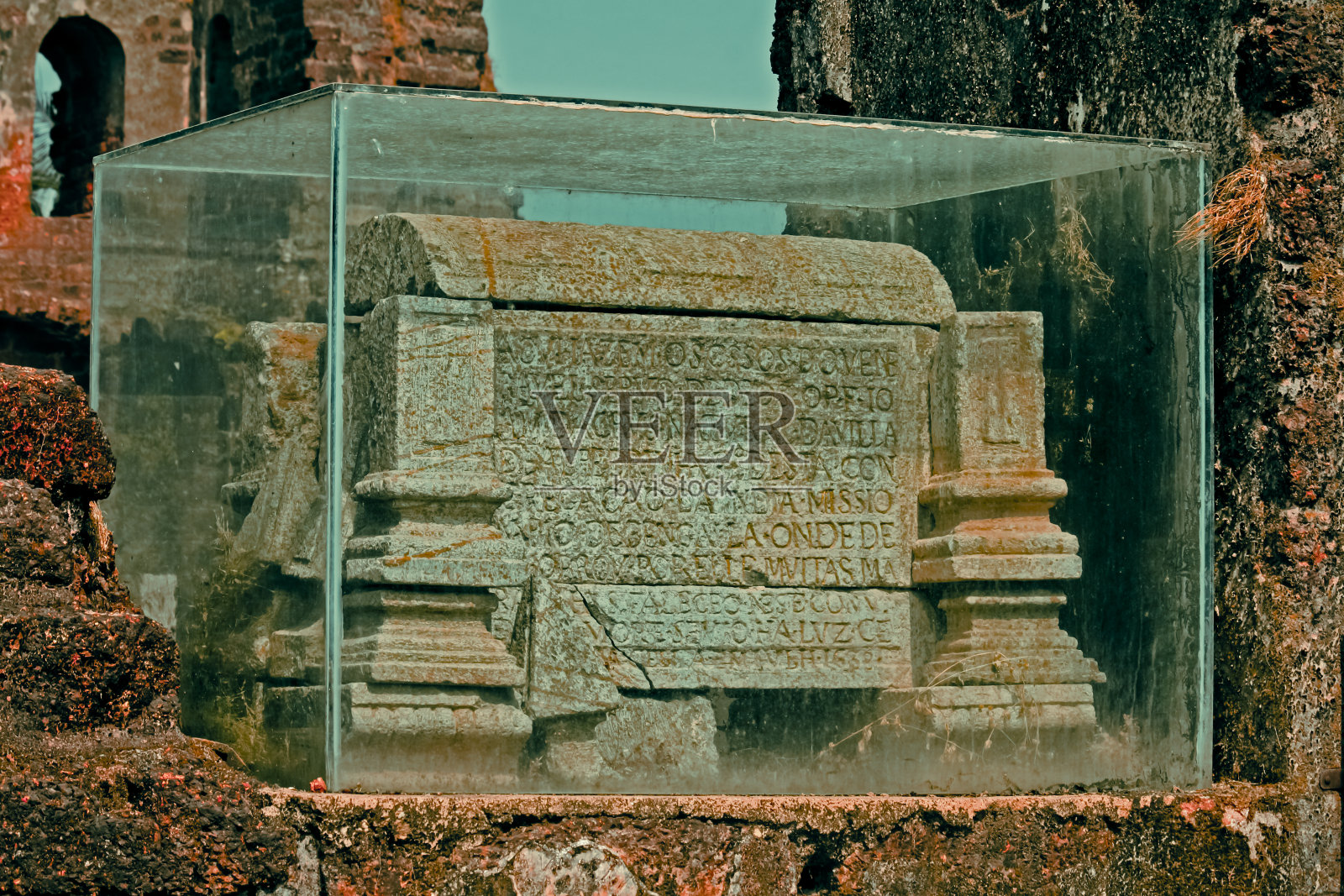 圣奥古斯丁教堂的废墟照片摄影图片