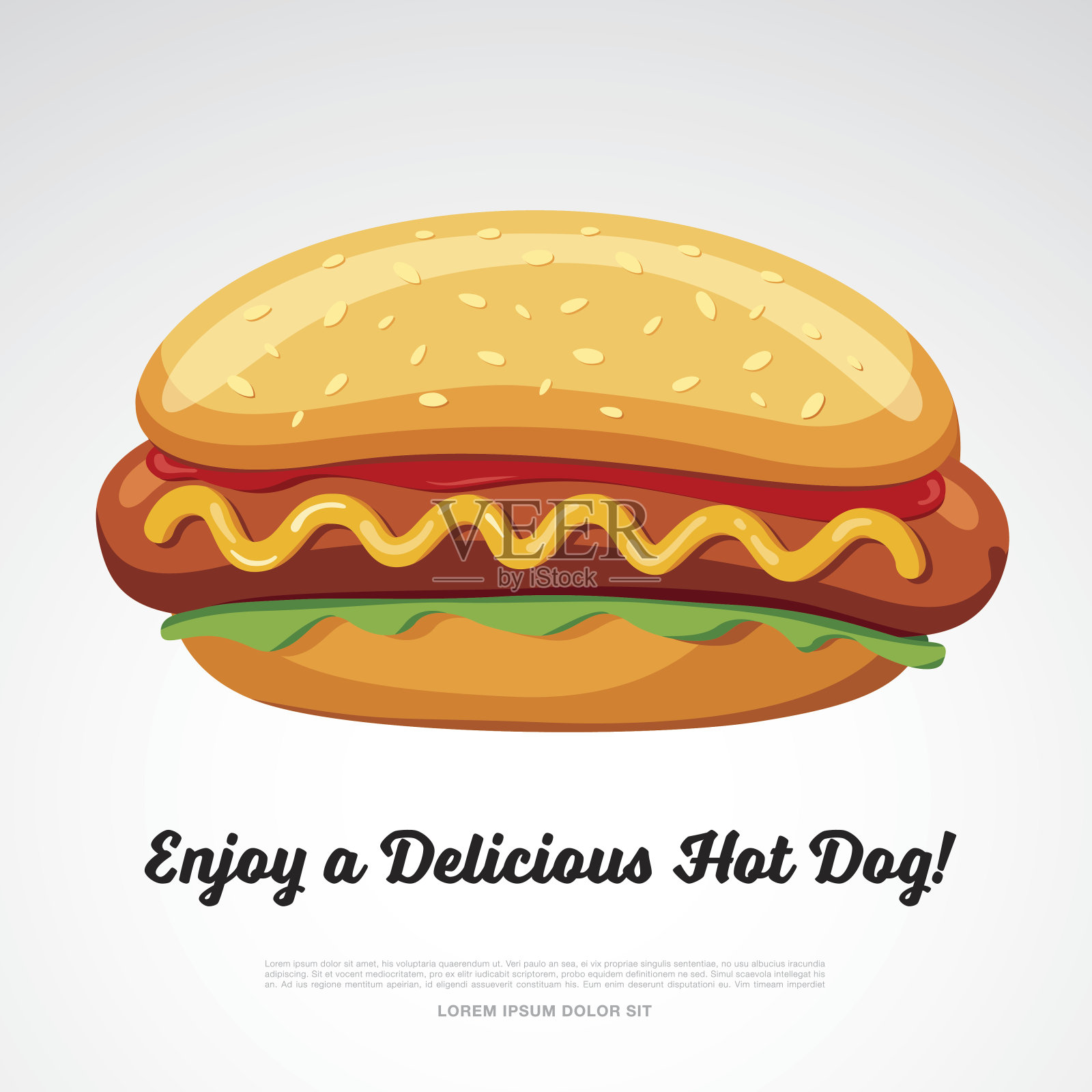 热狗美味的食物插画图片素材