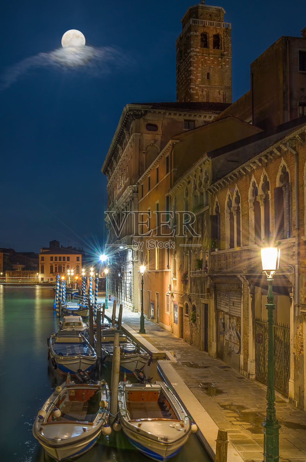 月光在威尼斯照片摄影图片