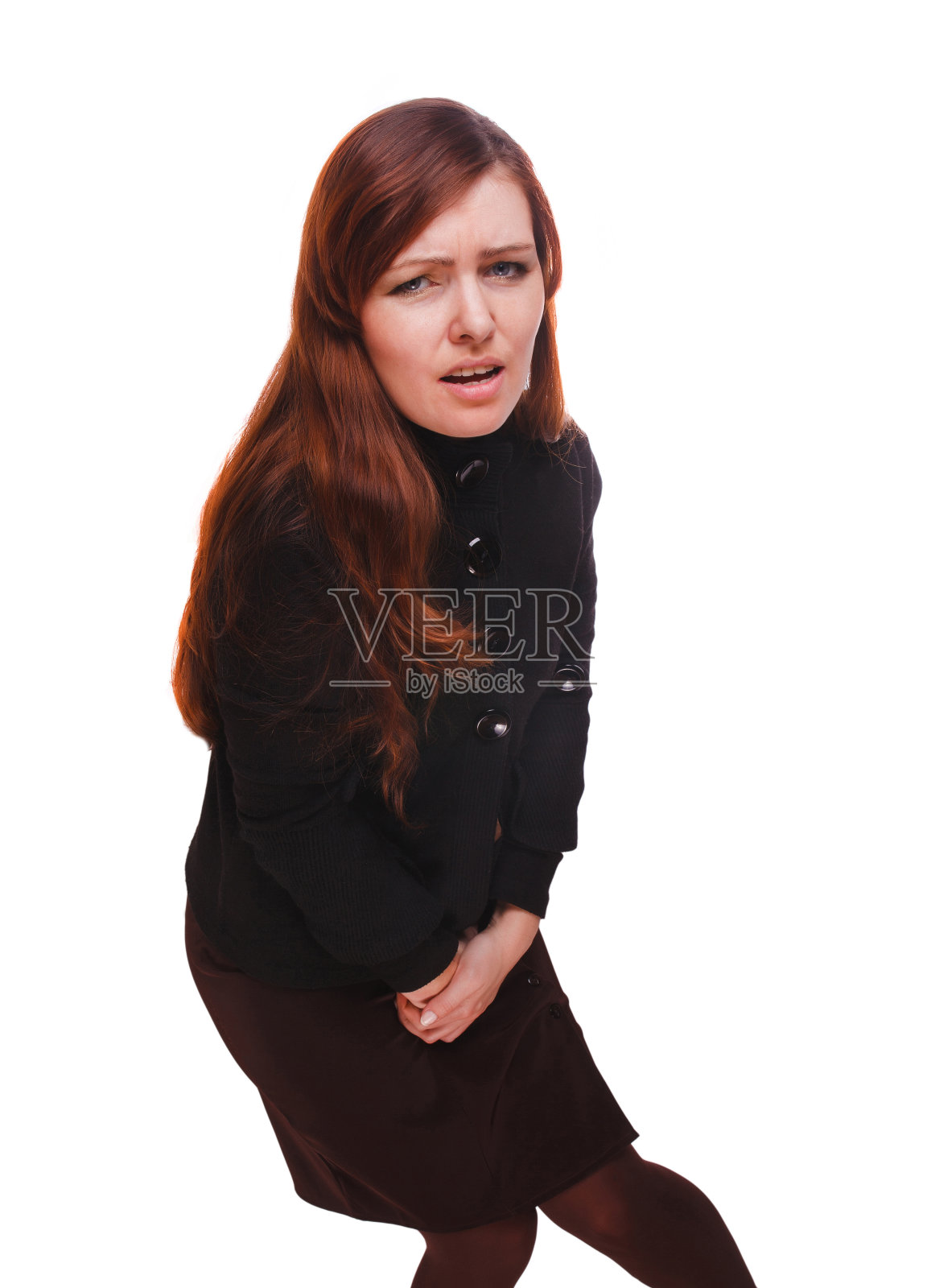 病女腹痛腹泻，膀胱炎宛照片摄影图片