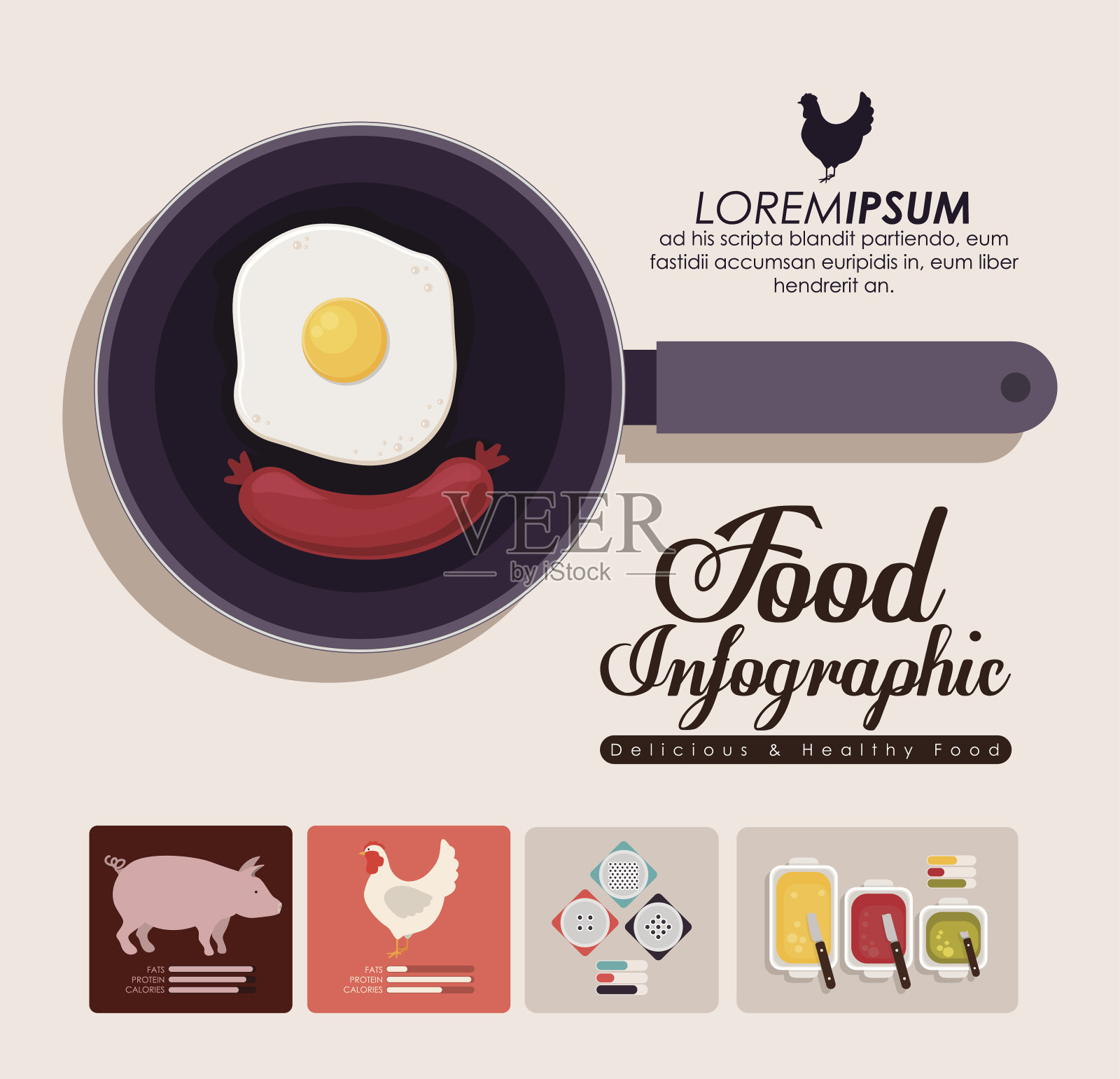 食品信息图表设计插画图片素材