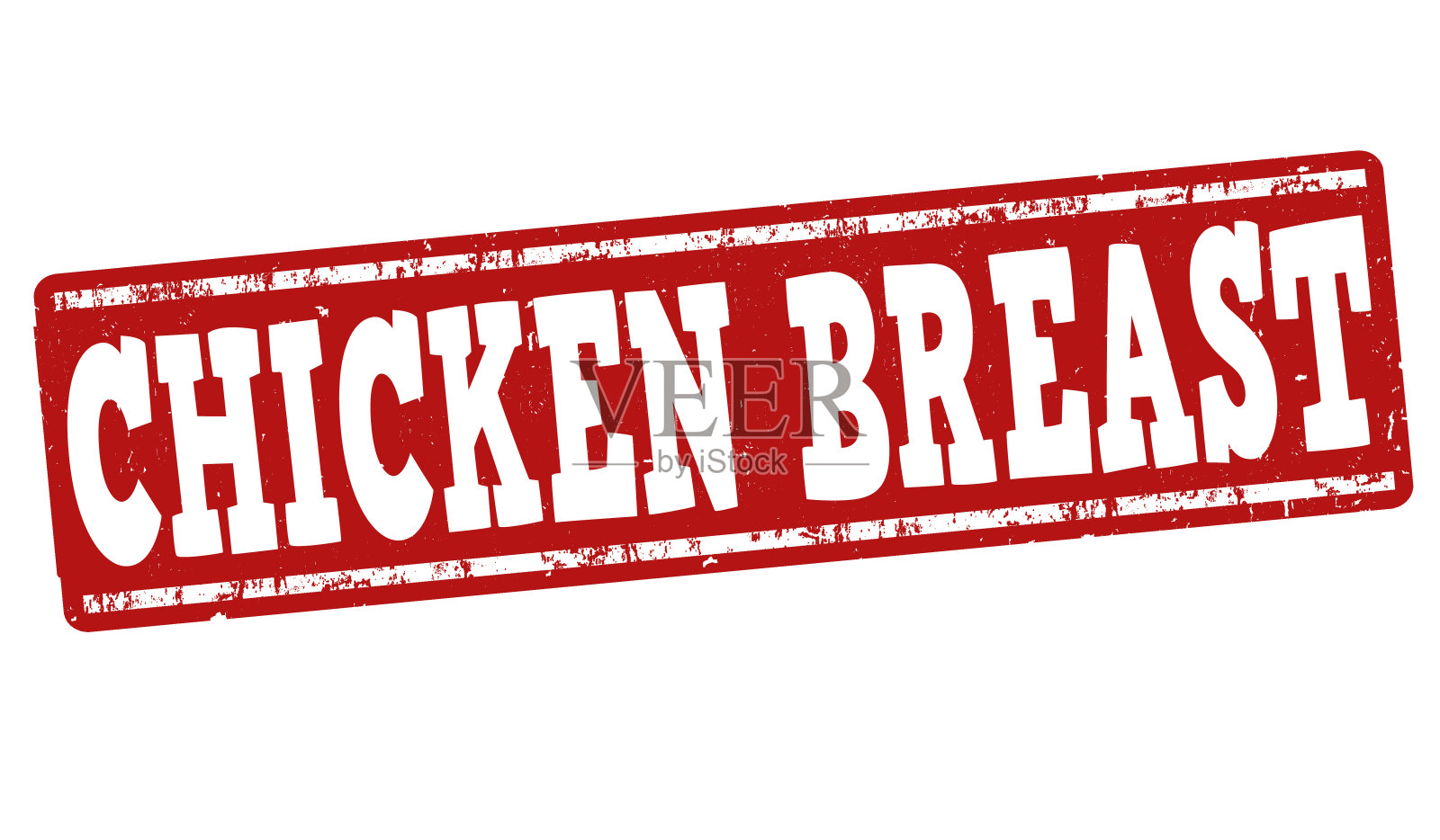 鸡胸肉邮票插画图片素材