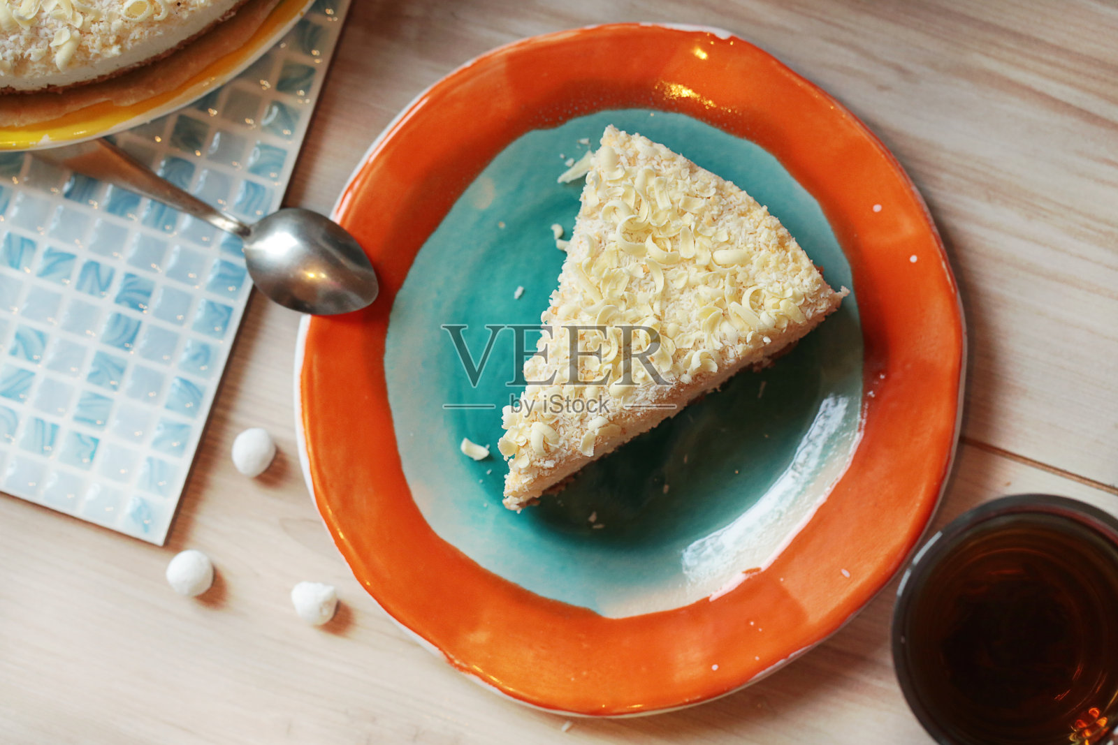 块蛋糕。照片摄影图片