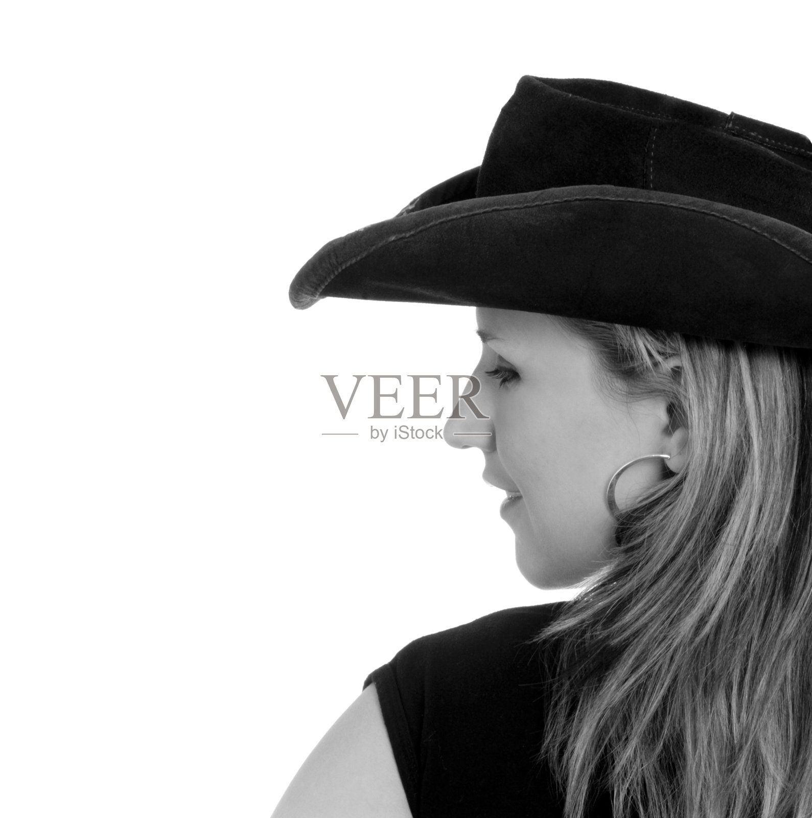 女牛仔与态度照片摄影图片