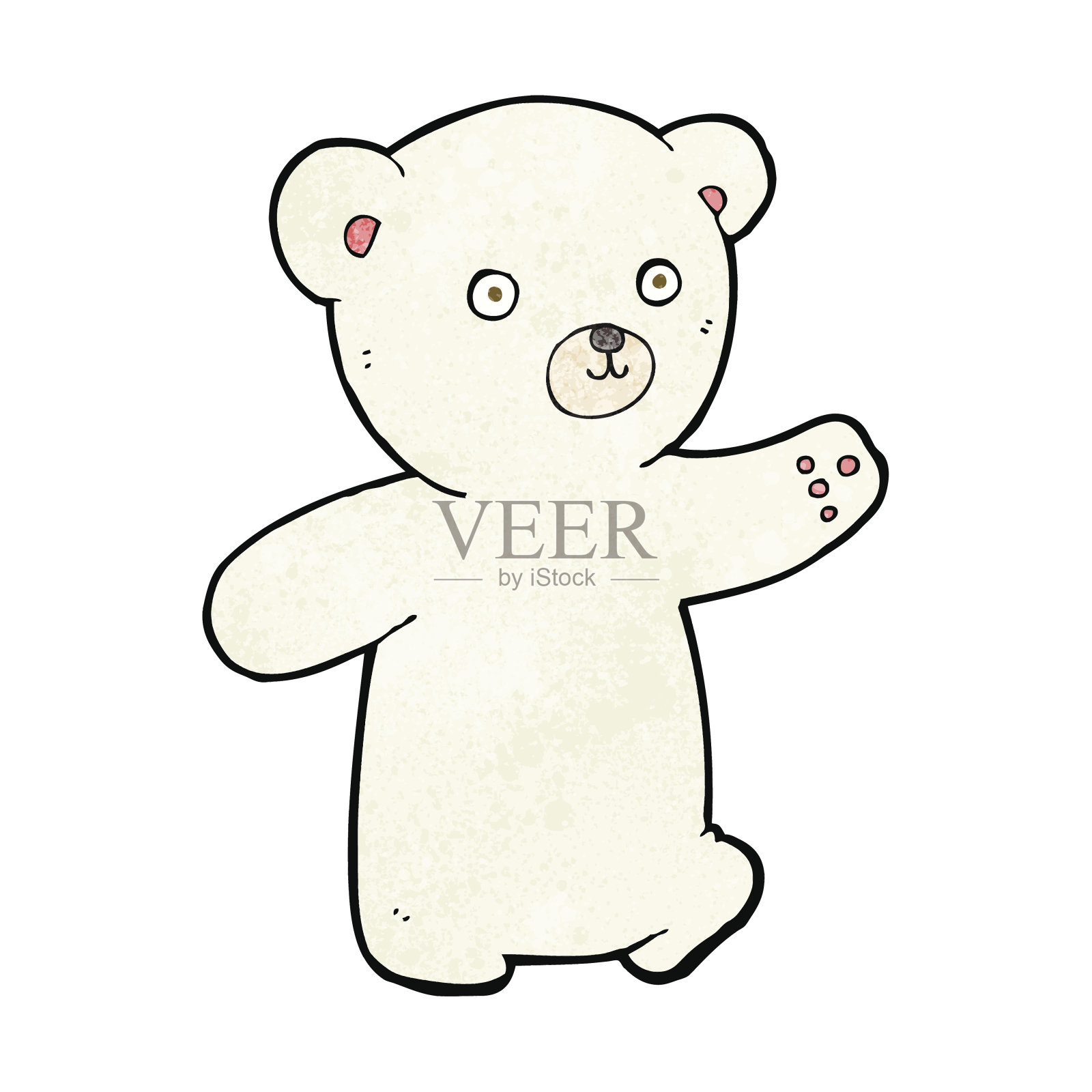 卡通北极熊幼崽设计元素图片