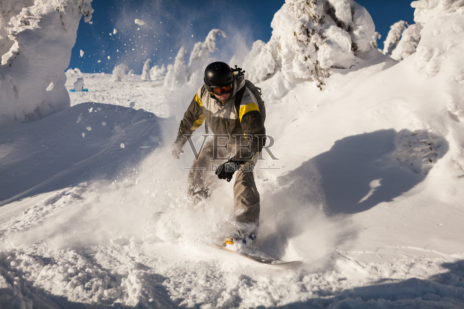 滑雪搭便车者照片摄影图片