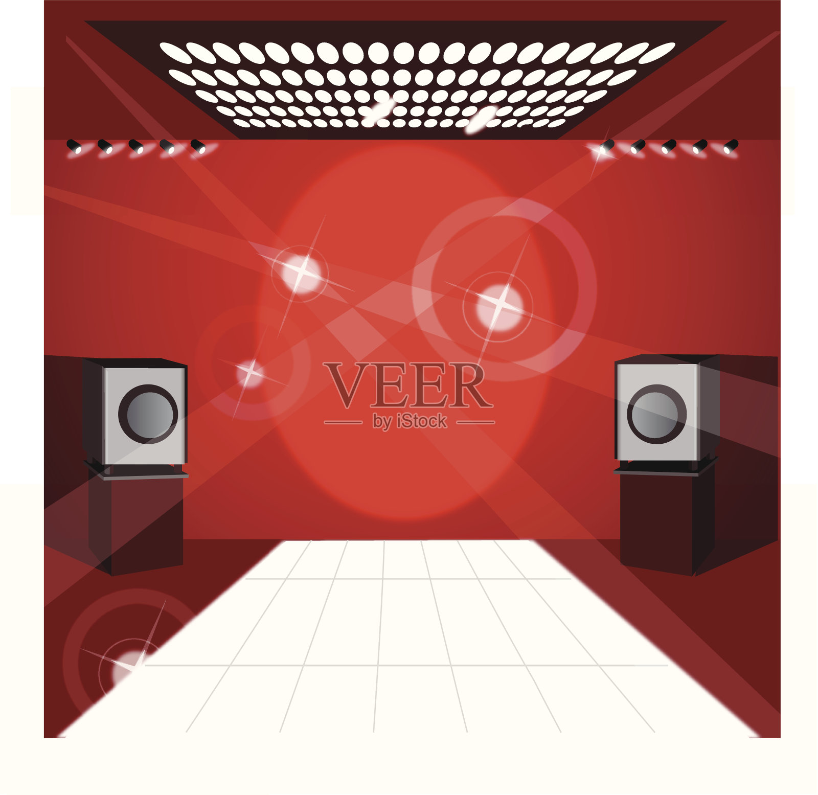 演讲者和灯插画图片素材