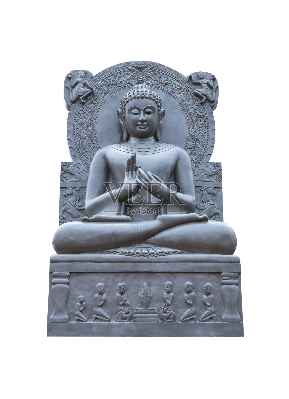 佛像孤立在白色背景上。佛陀形象孤立照片摄影图片