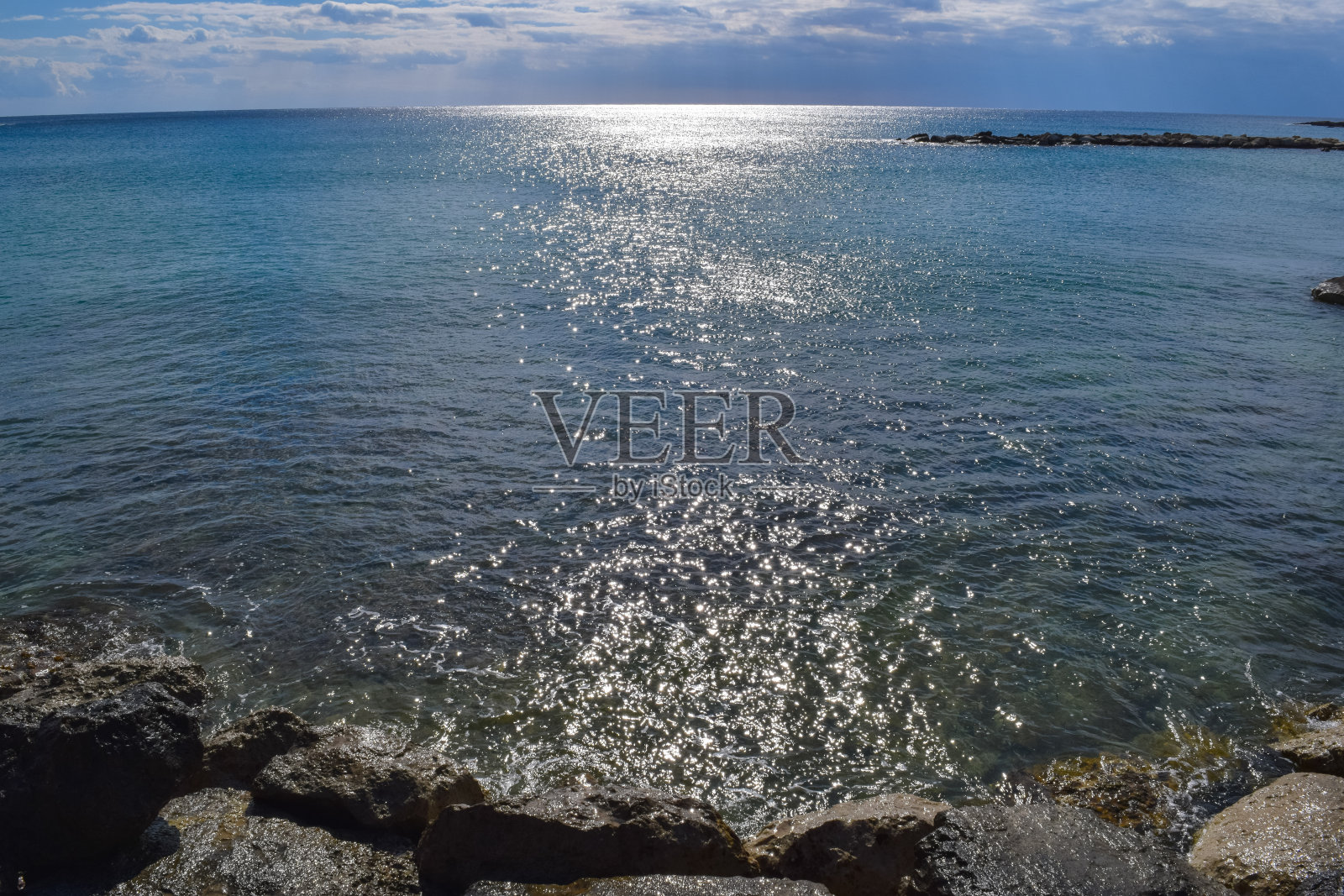 珊瑚湾。帕福斯区。塞浦路斯岛的野生自然照片摄影图片