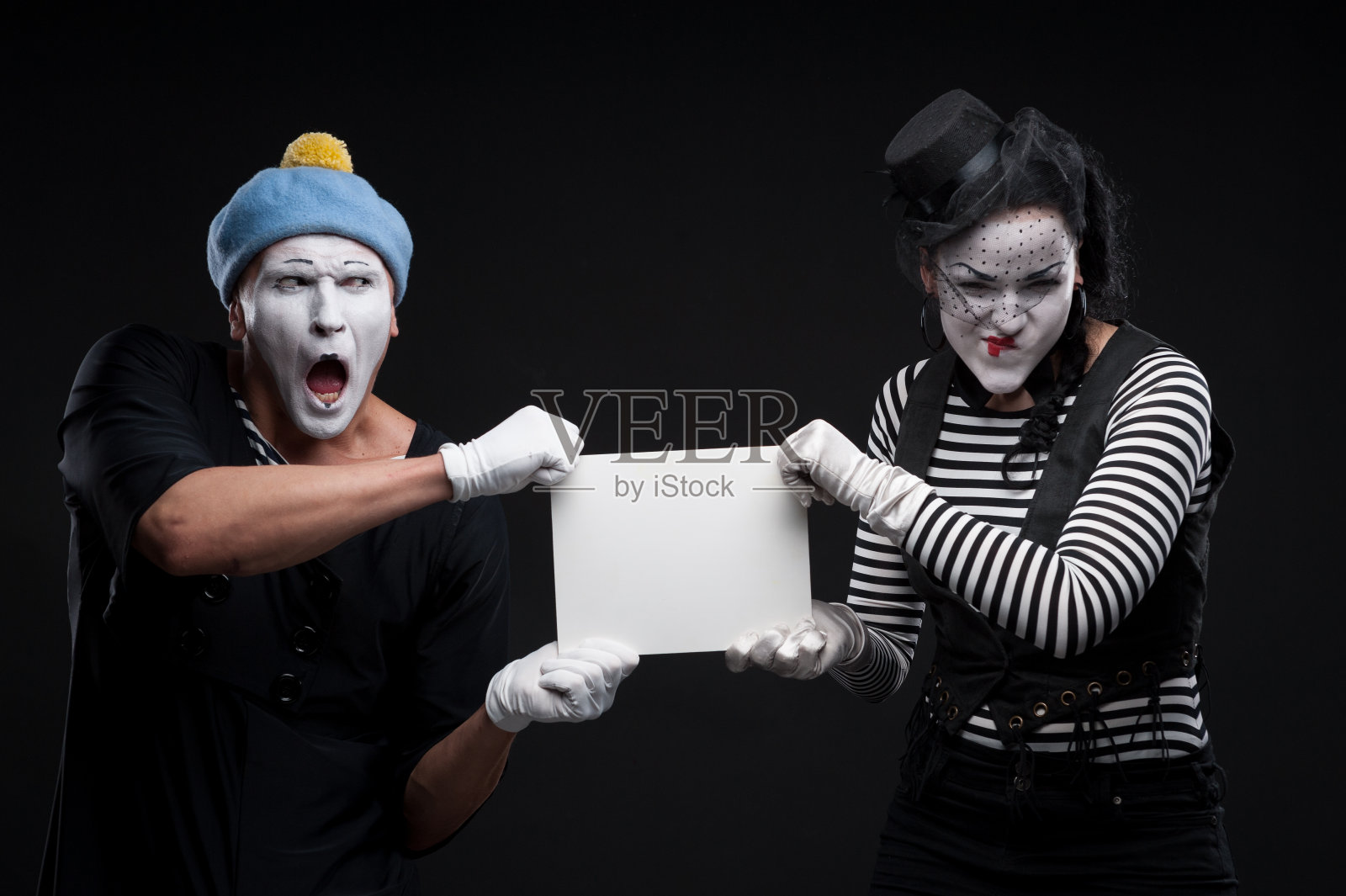 有趣的哑剧演员照片摄影图片