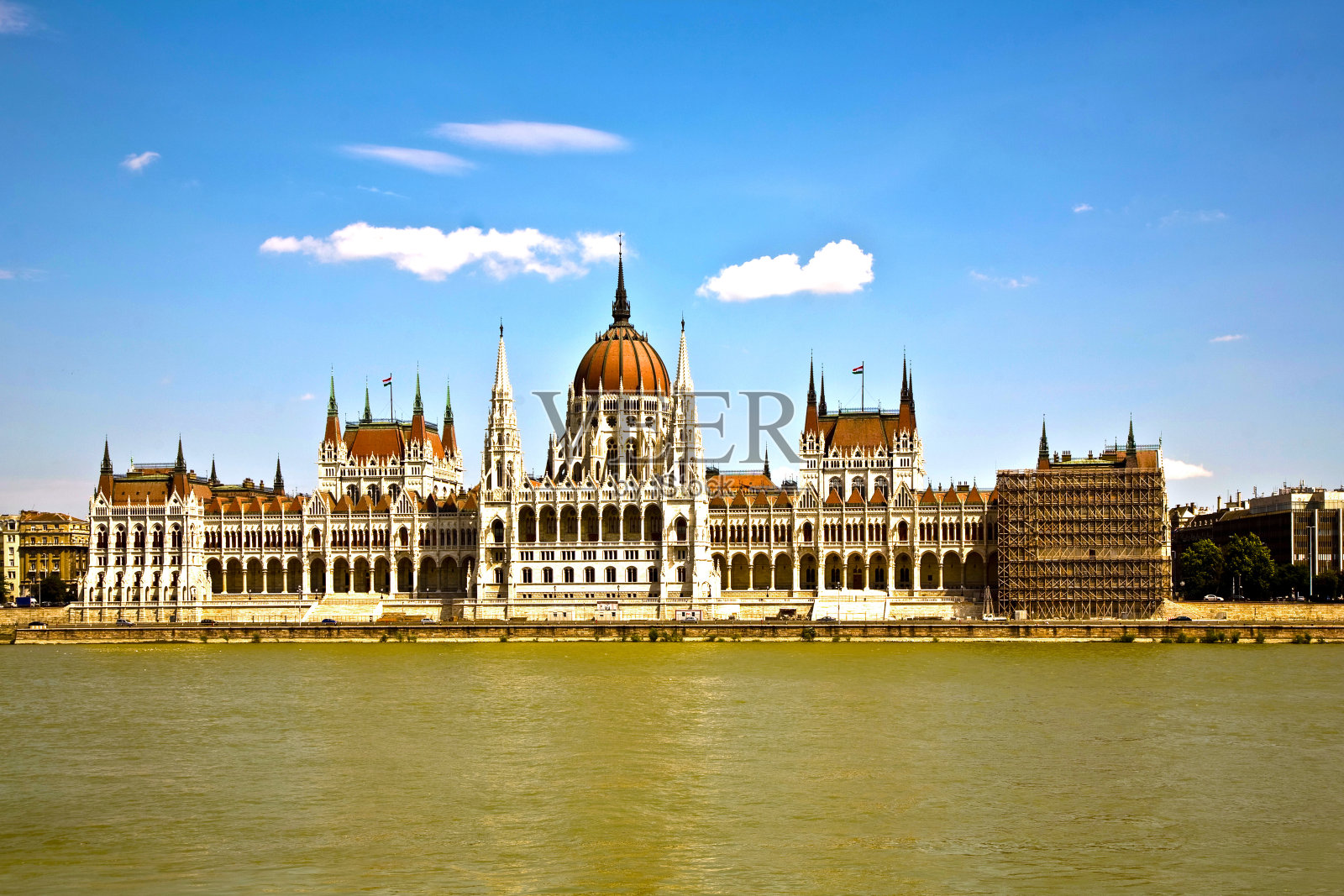位于布达佩斯的匈牙利著名议会照片摄影图片