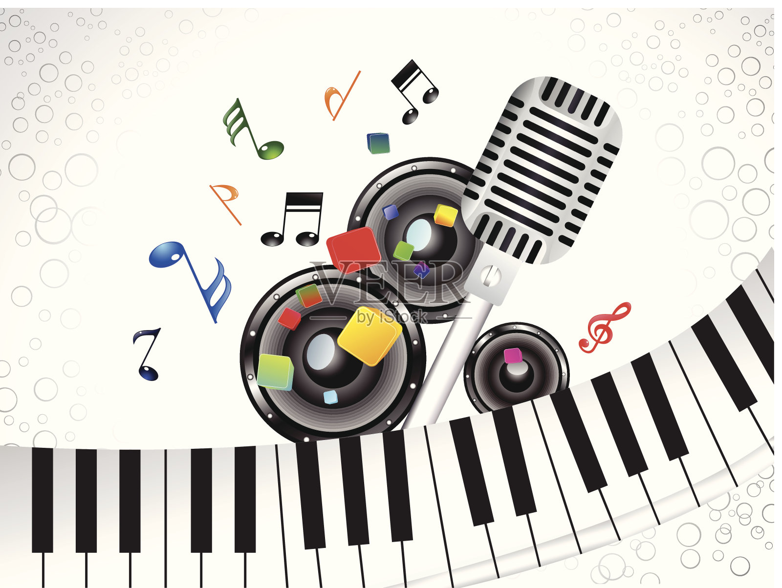 抽象的音乐背景插画图片素材