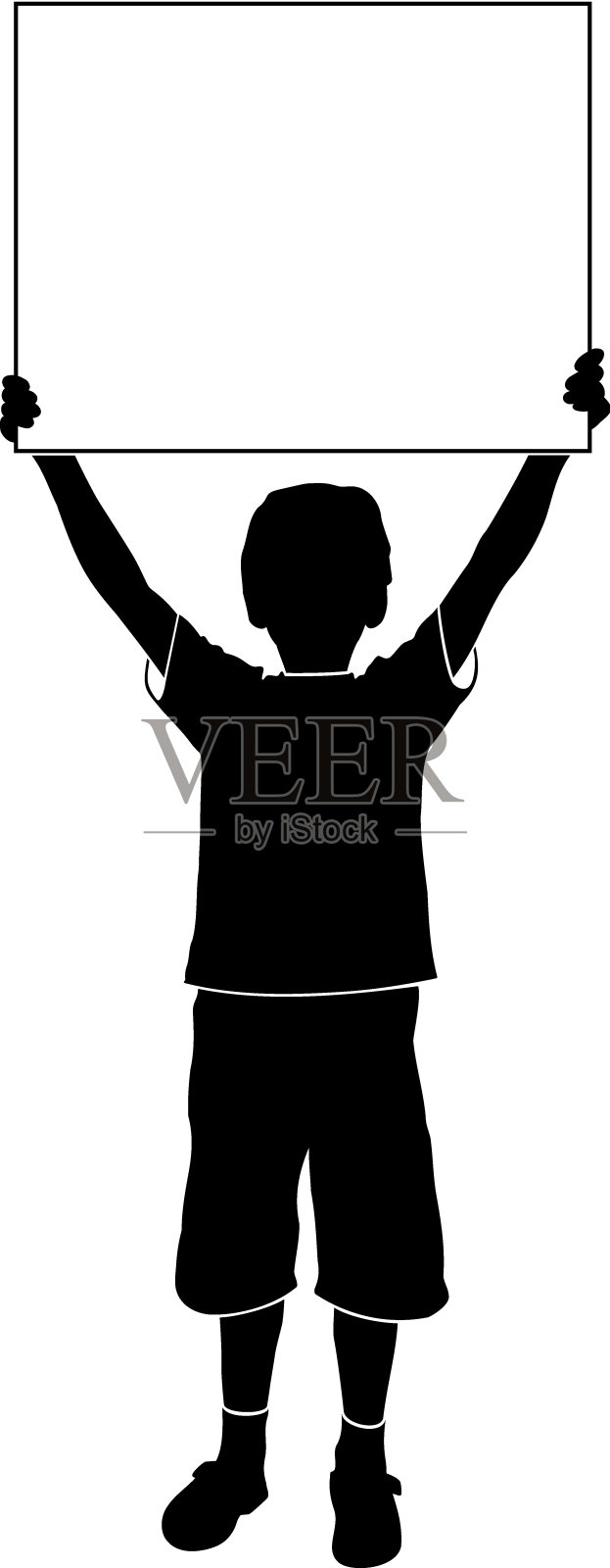 轮廓的男孩设计元素图片