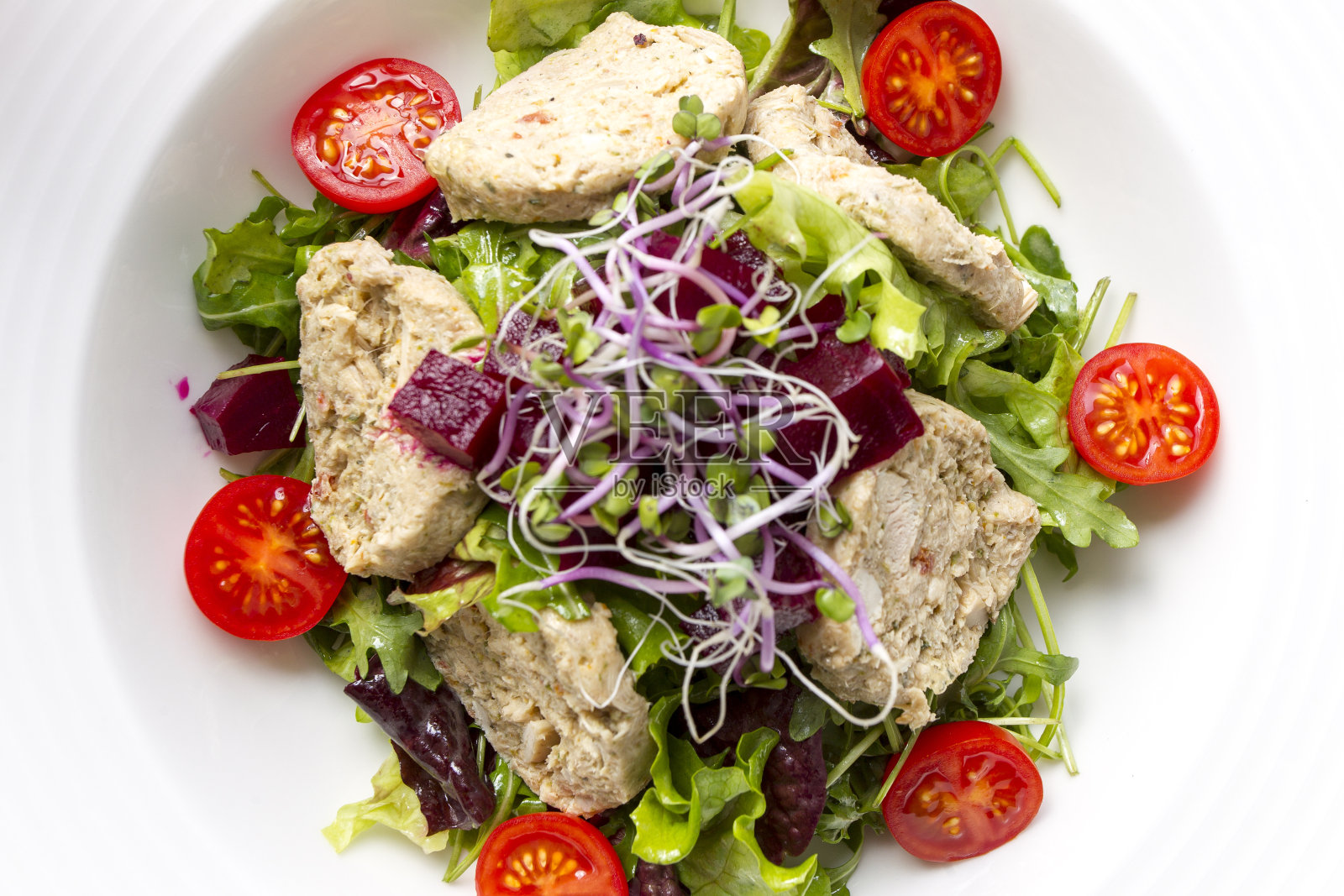 鲜沙拉甜菜芝麻樱桃照片摄影图片