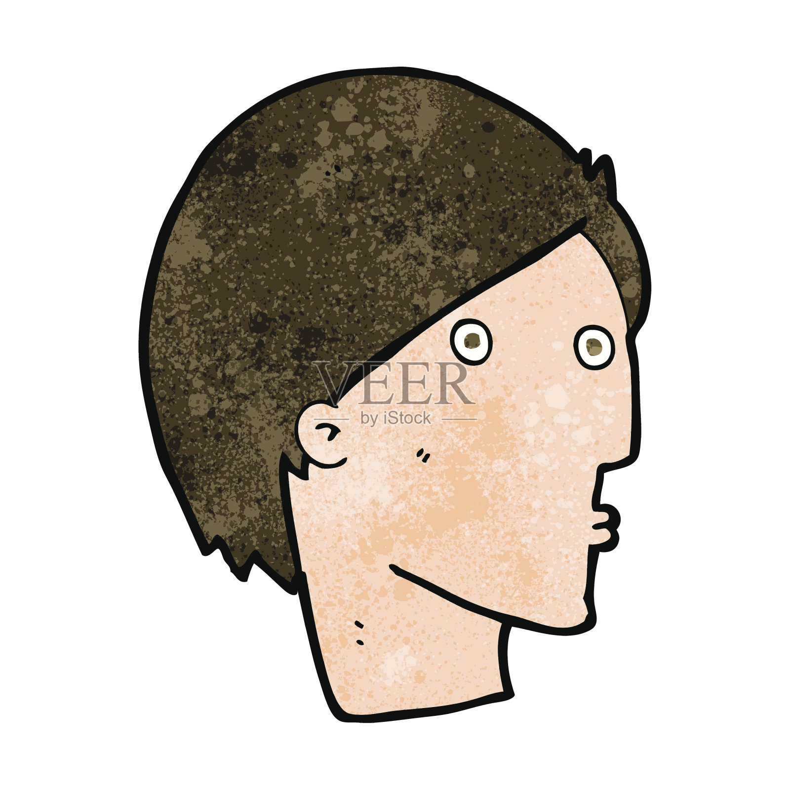 卡通惊讶的脸插画图片素材