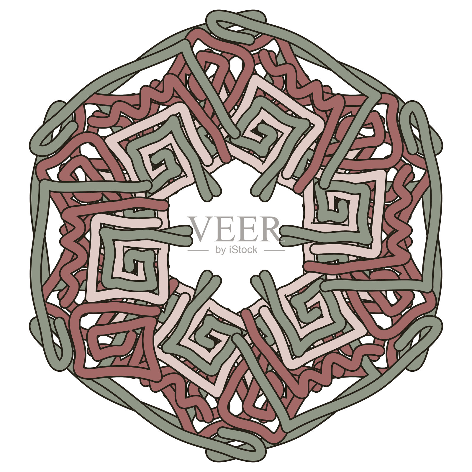 抽象背景装饰几何复古插画图片素材