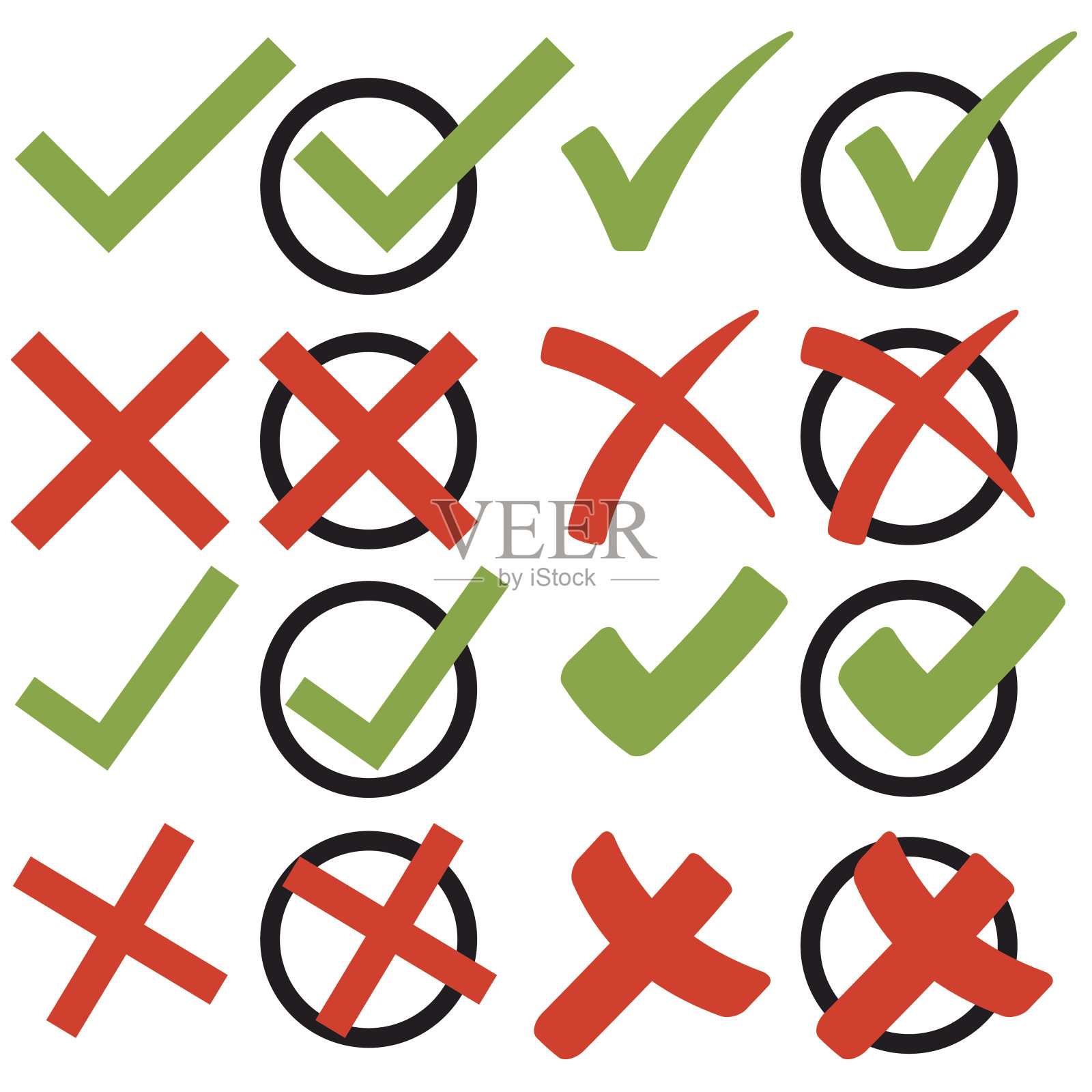 收集十字架和钩子插画图片素材