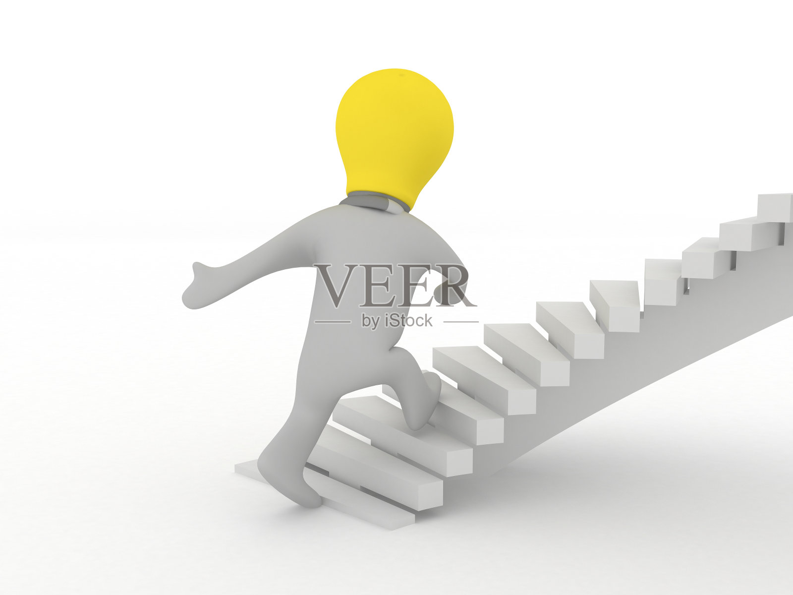 布尔布曼在楼梯上照片摄影图片