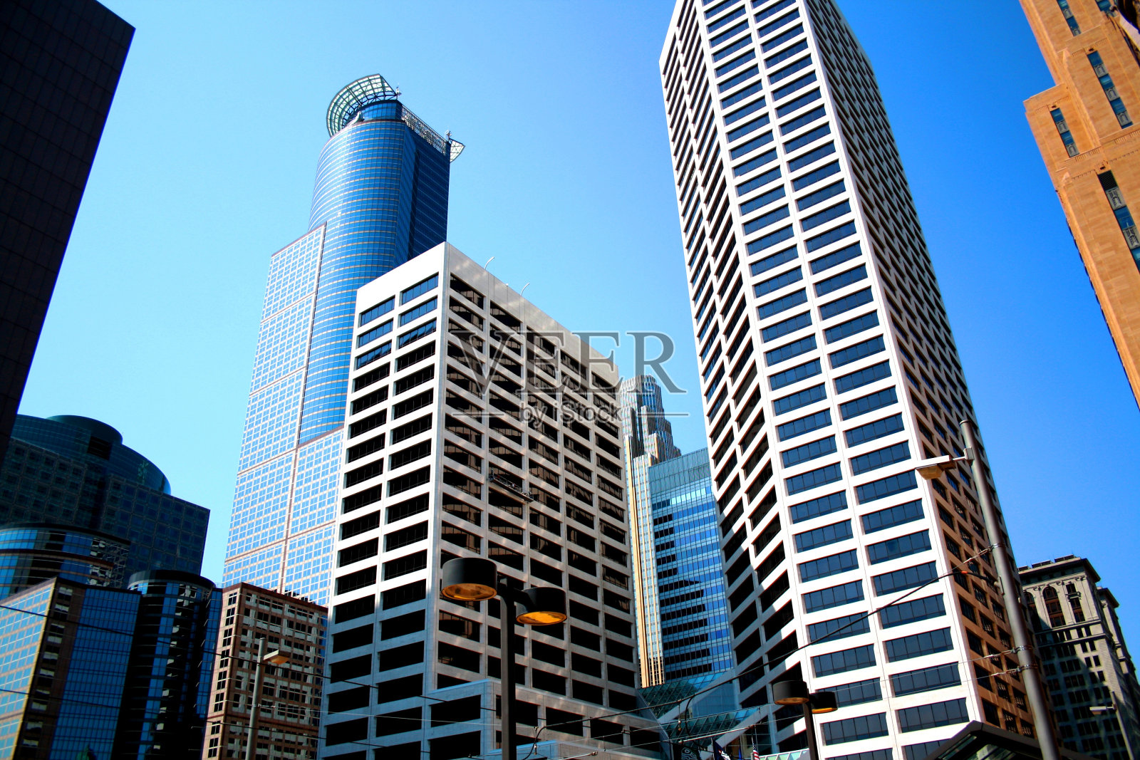 摩天大楼在明尼阿波利斯照片摄影图片