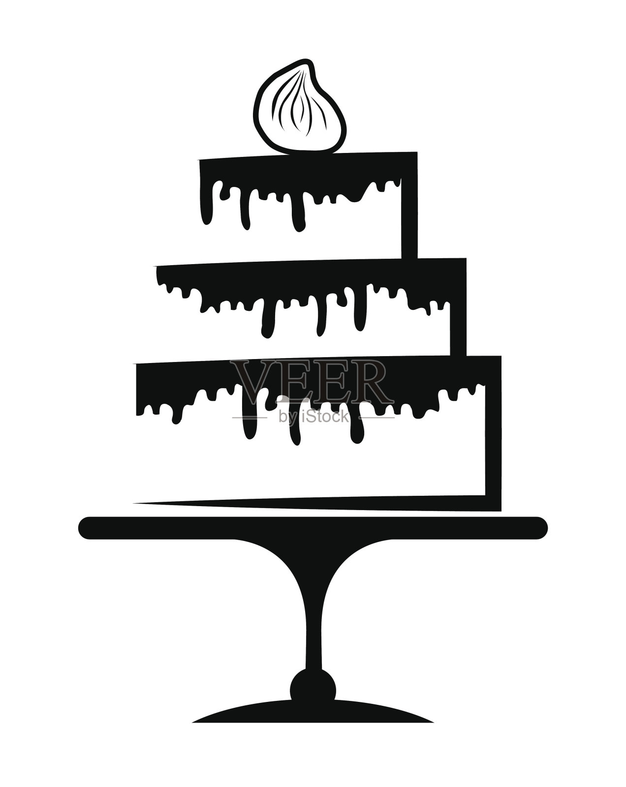 蛋糕的设计。插画图片素材