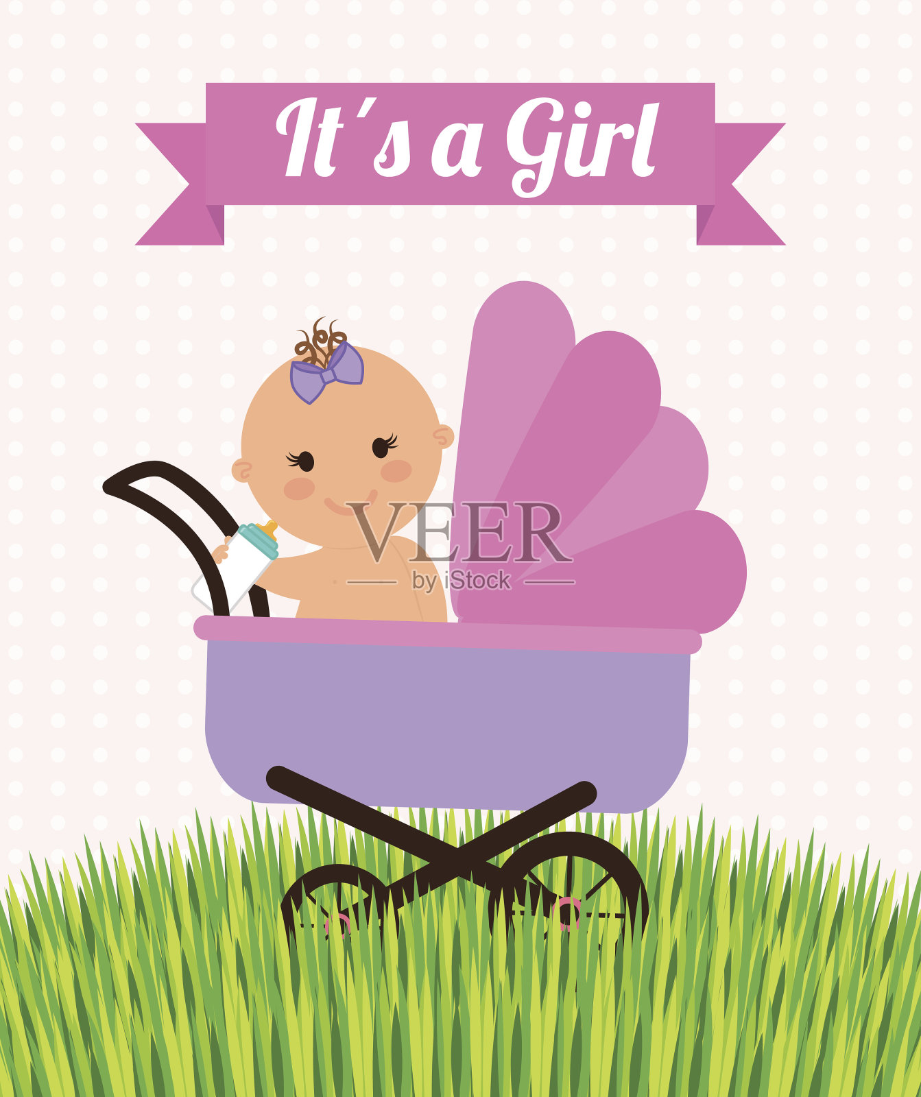 婴儿淋浴设计。设计模板素材