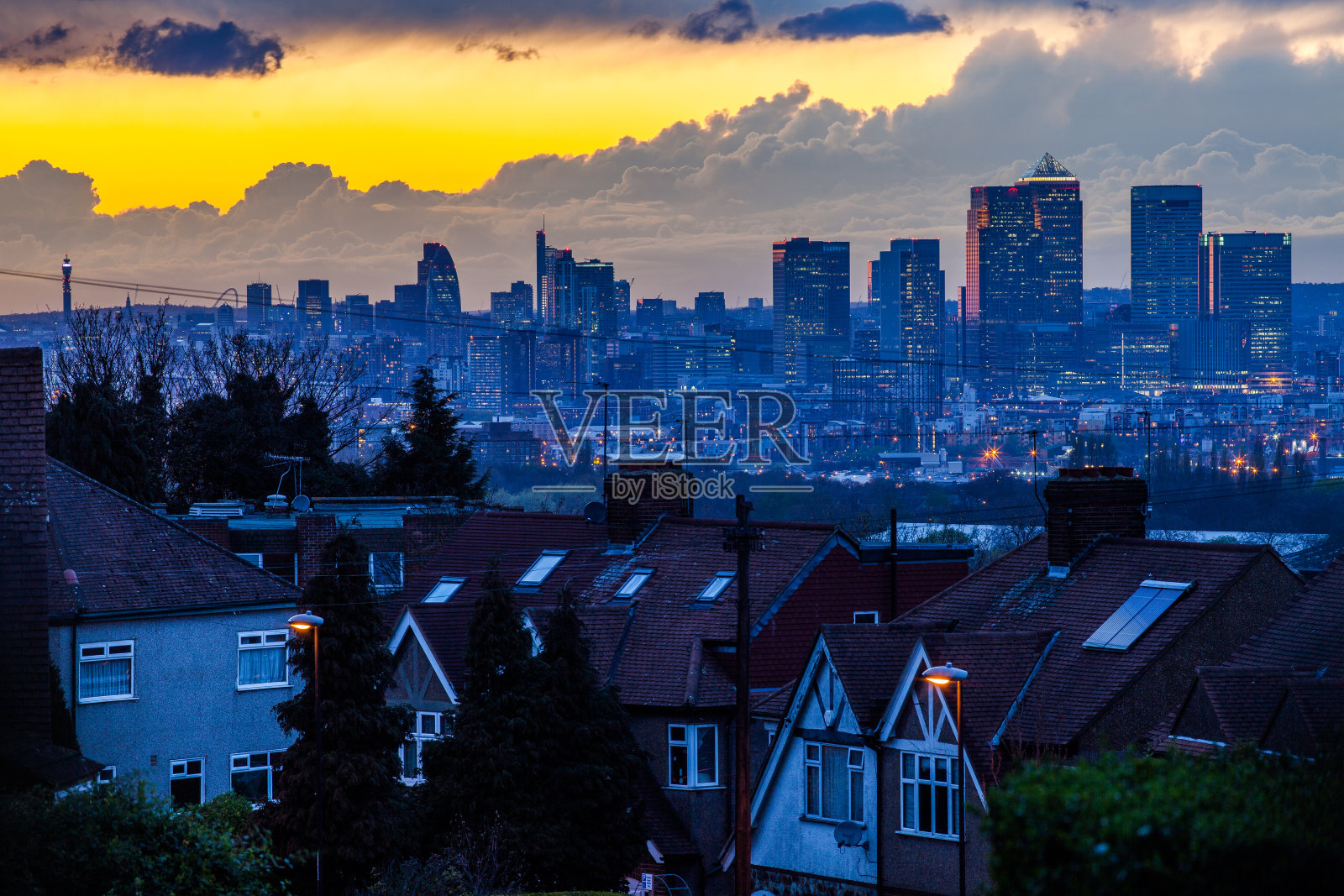 射手山俯瞰伦敦城市照片摄影图片