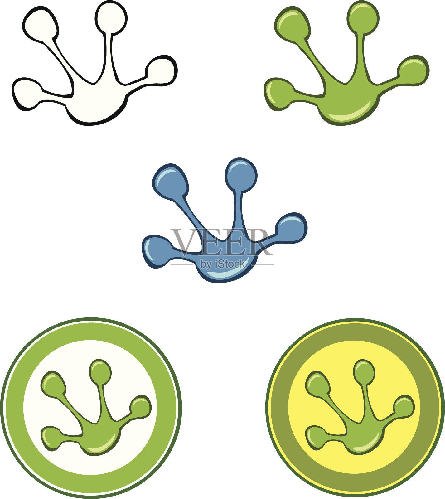青蛙手收藏插画图片素材