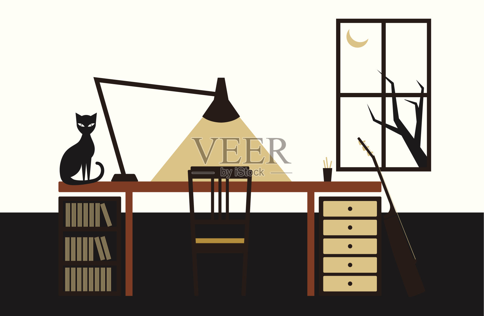 工作空间插画图片素材