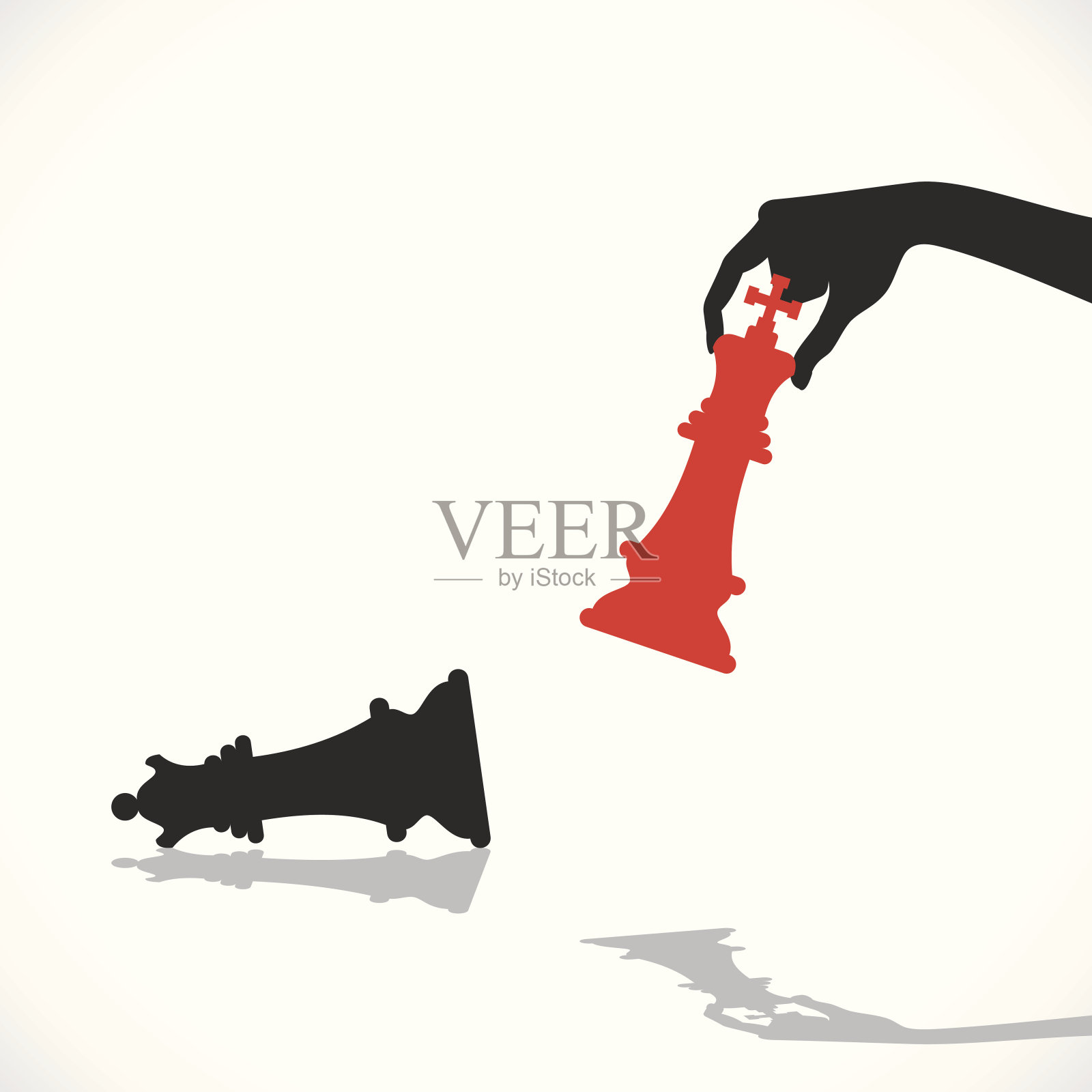 国际象棋王插画图片素材