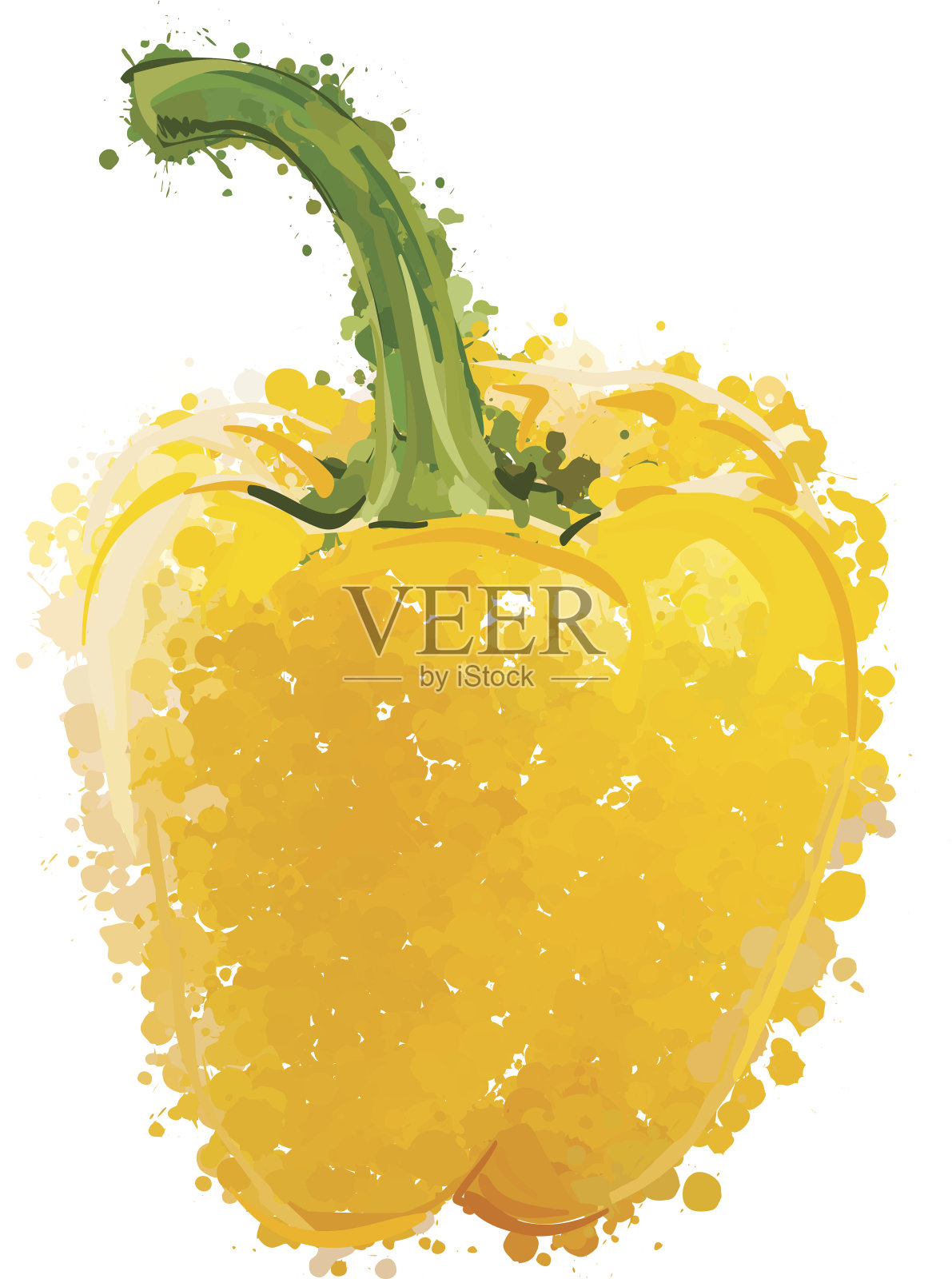 黄甜椒的斑点载体插画图片素材