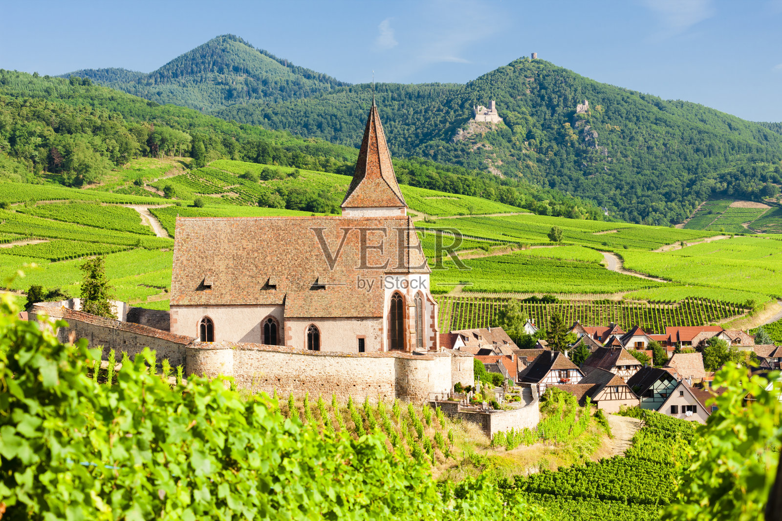 的教堂和风光照片摄影图片