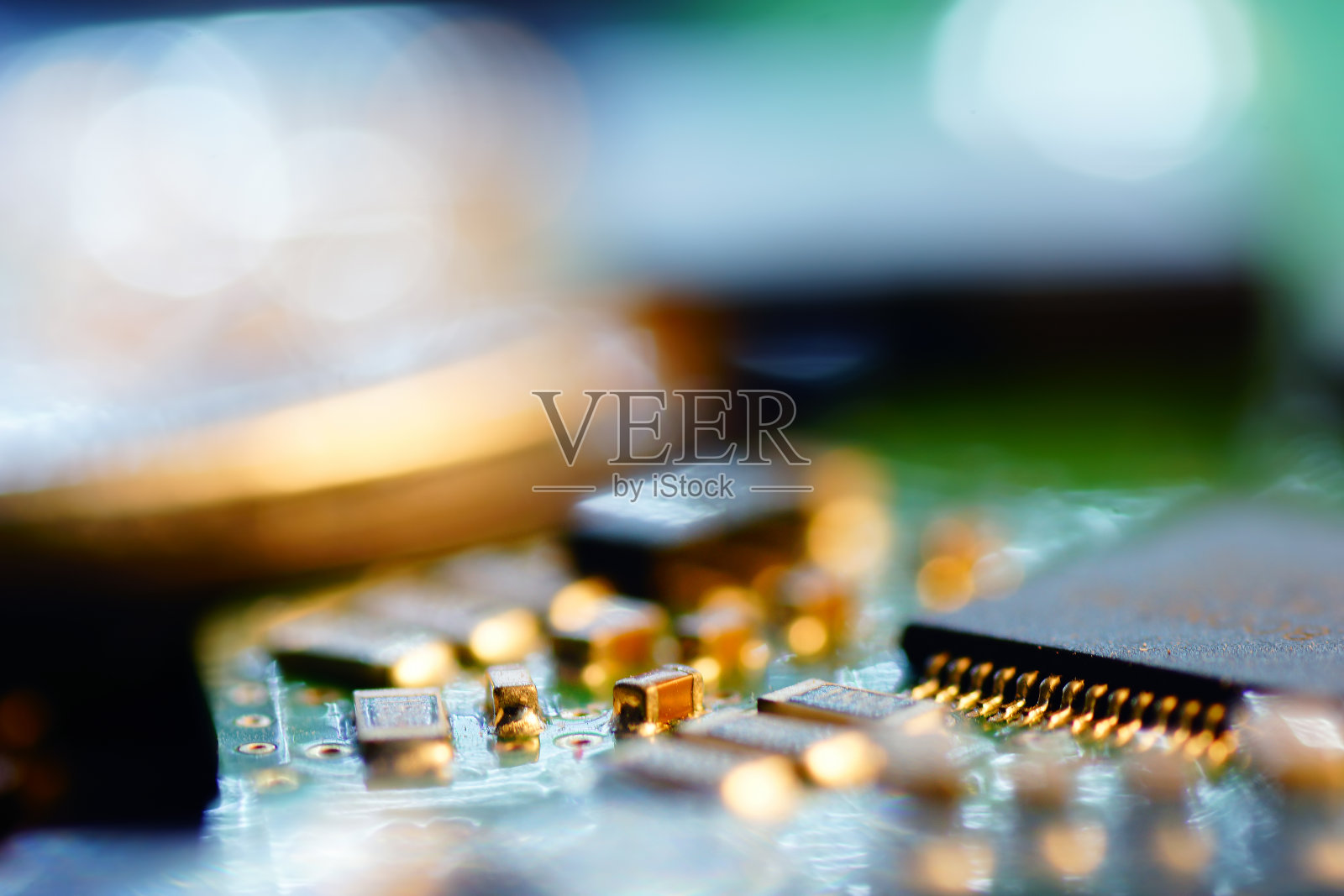 摘要宏的模糊硬盘计算机细节照片摄影图片