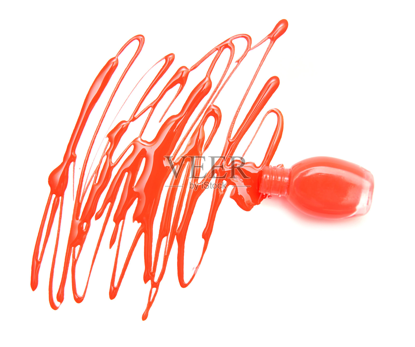 红色的指甲油。照片摄影图片