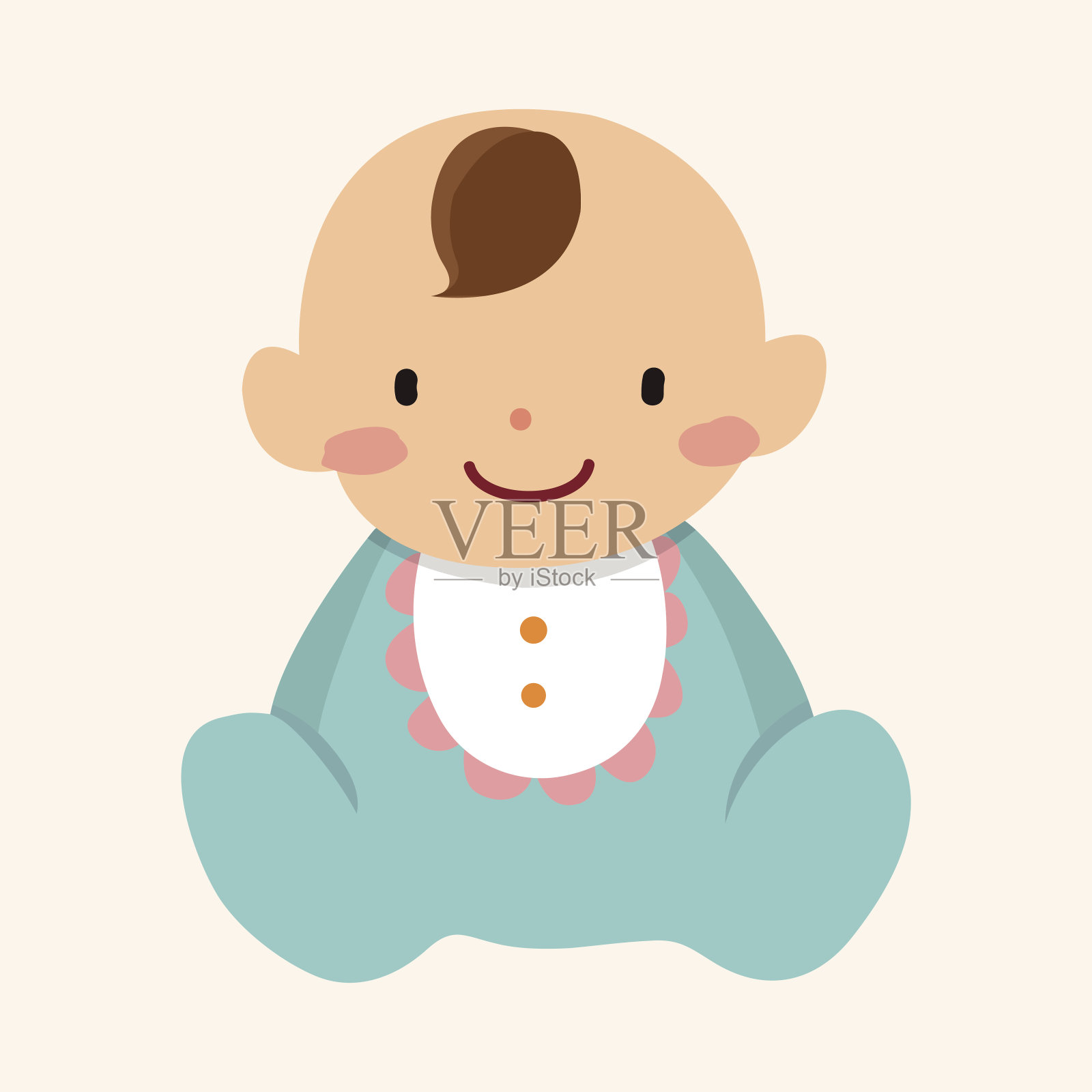 家庭婴儿字符平面图标元素背景，eps10设计元素图片