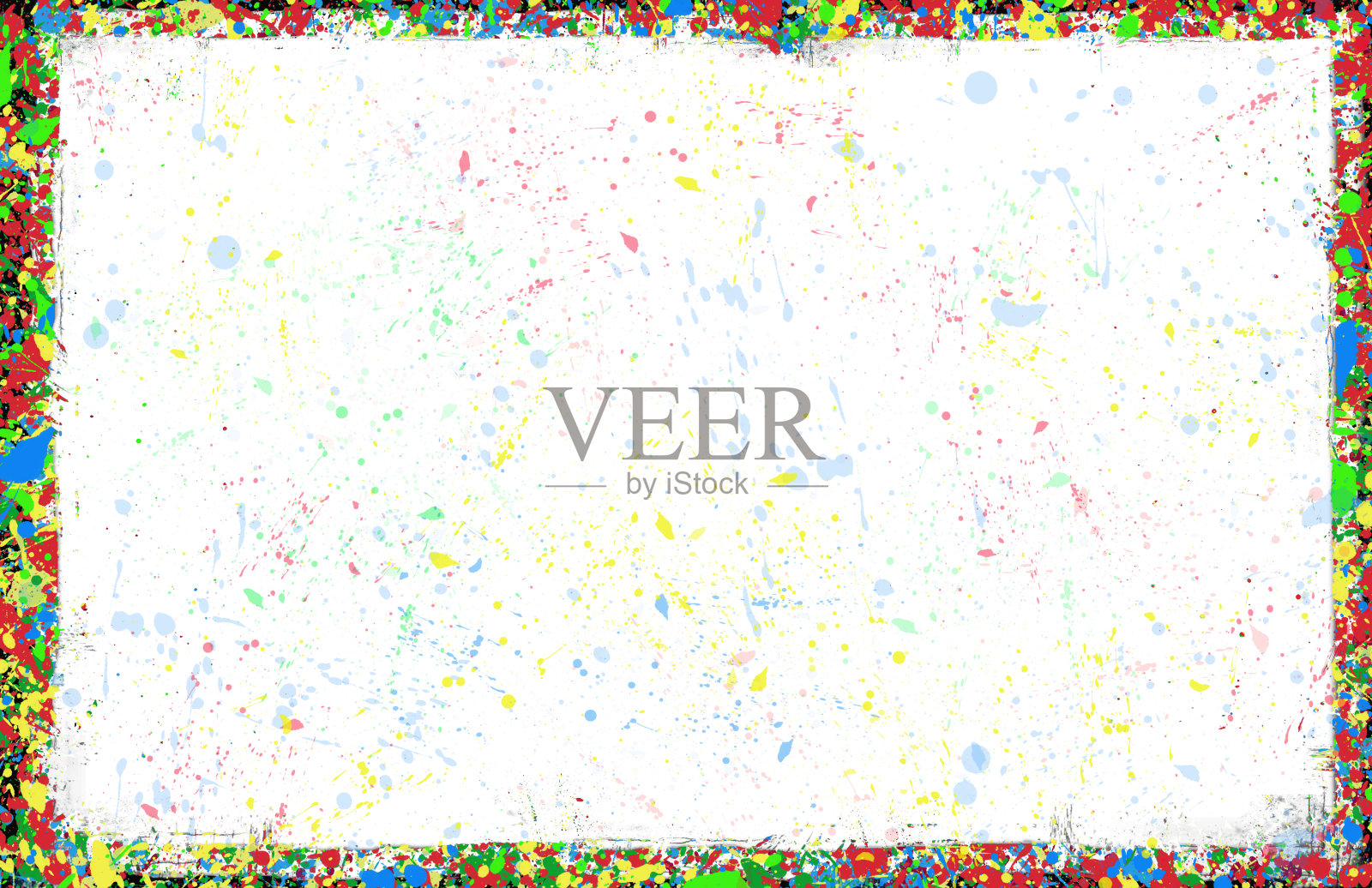 彩色墨溅边框照片摄影图片