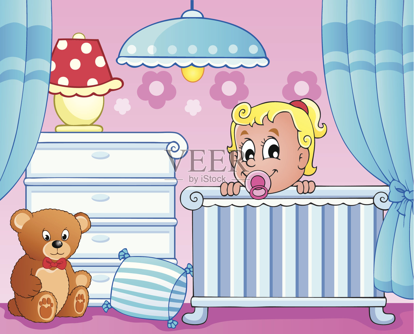 婴儿房主题形象设计元素图片