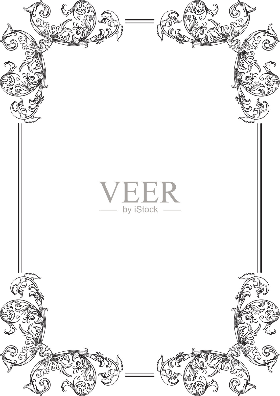 阿坎特斯边界插画图片素材