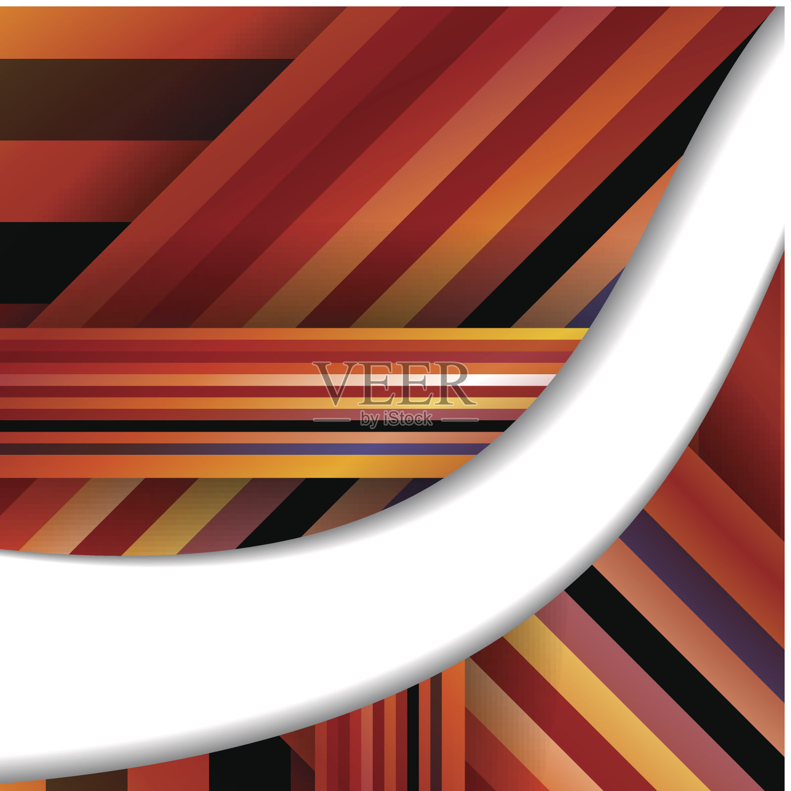 抽象的彩色插图。插画图片素材