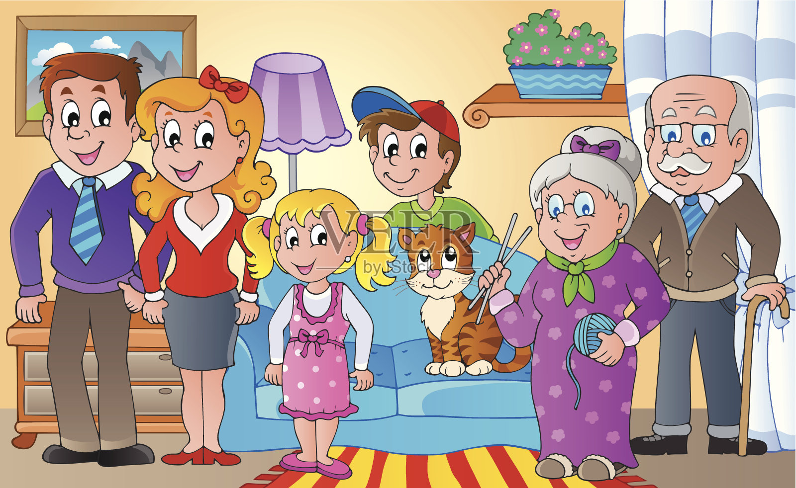 家庭主题形象2插画图片素材