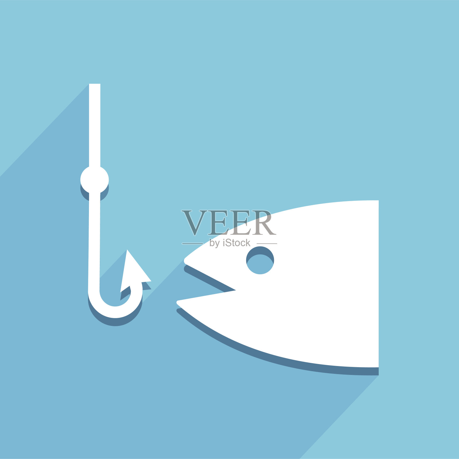 钓鱼图标伟大的任何用途。向量EPS10。插画图片素材