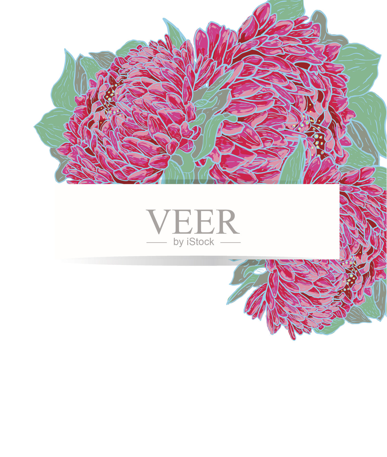 花的背景插画图片素材