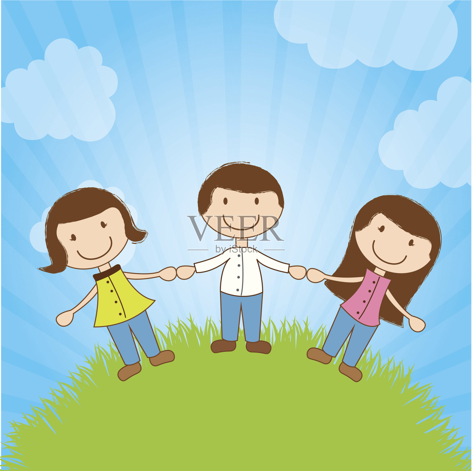 美丽的孩子设计元素图片