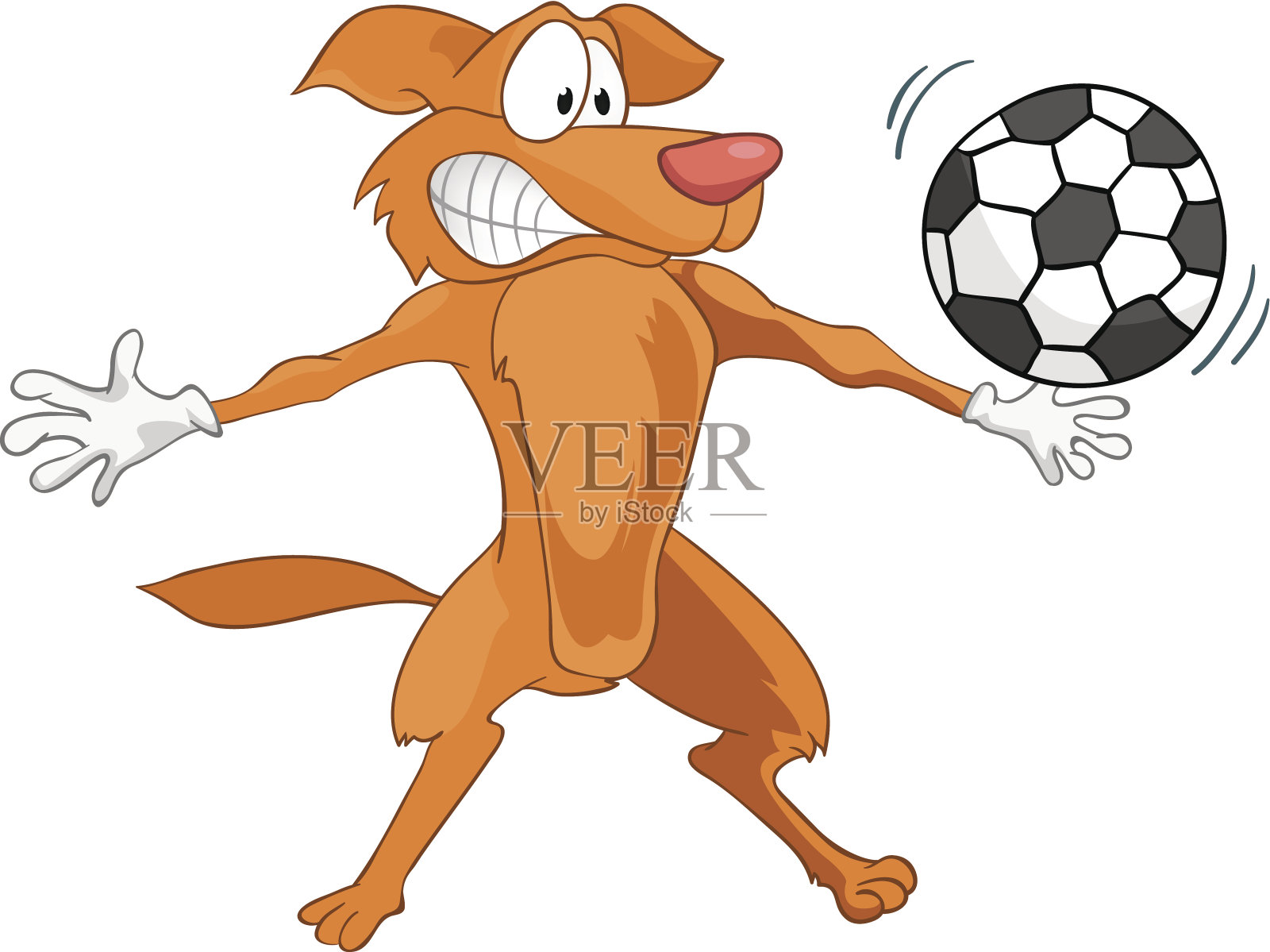 卡通人物的狗插画图片素材