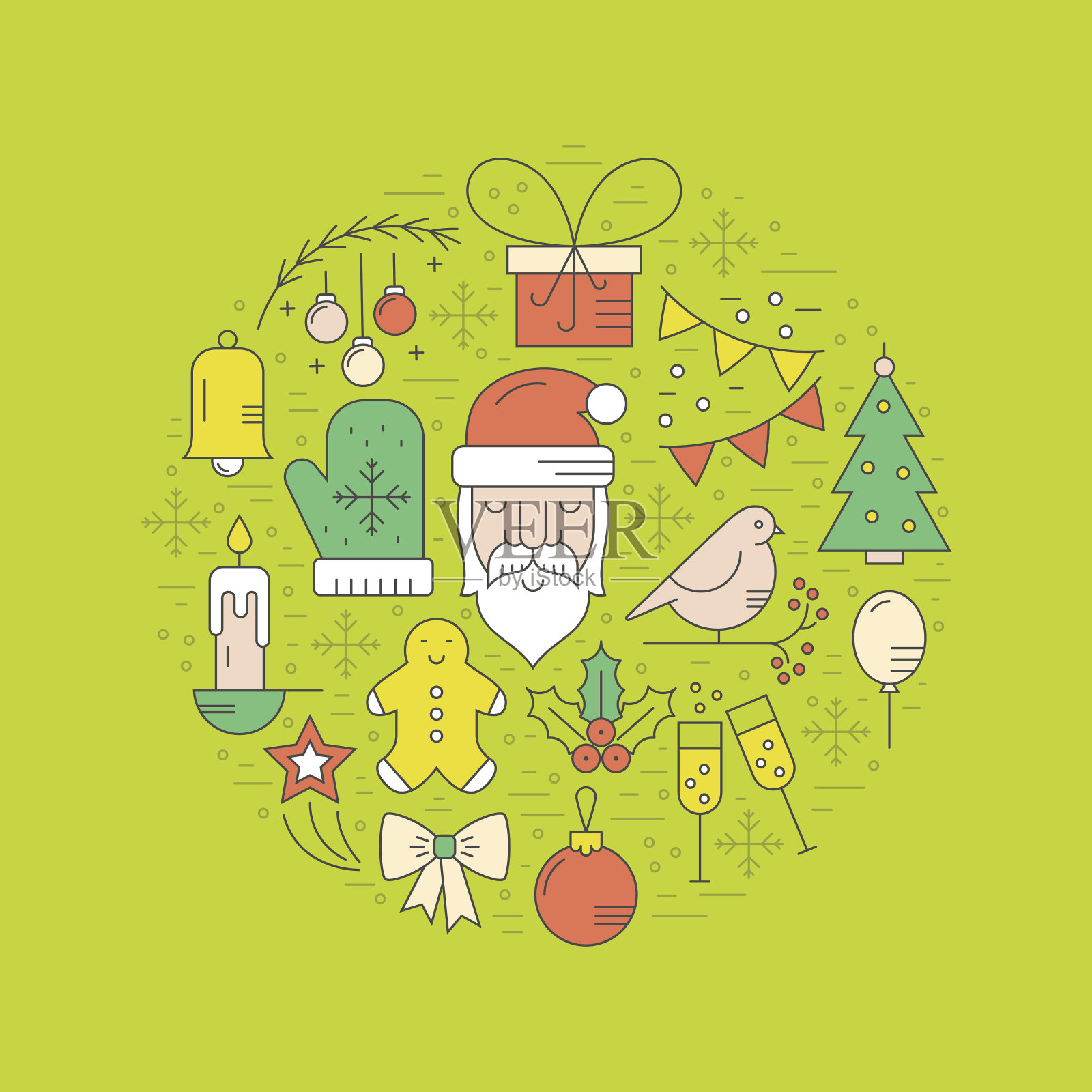 圣诞节的概念插画图片素材