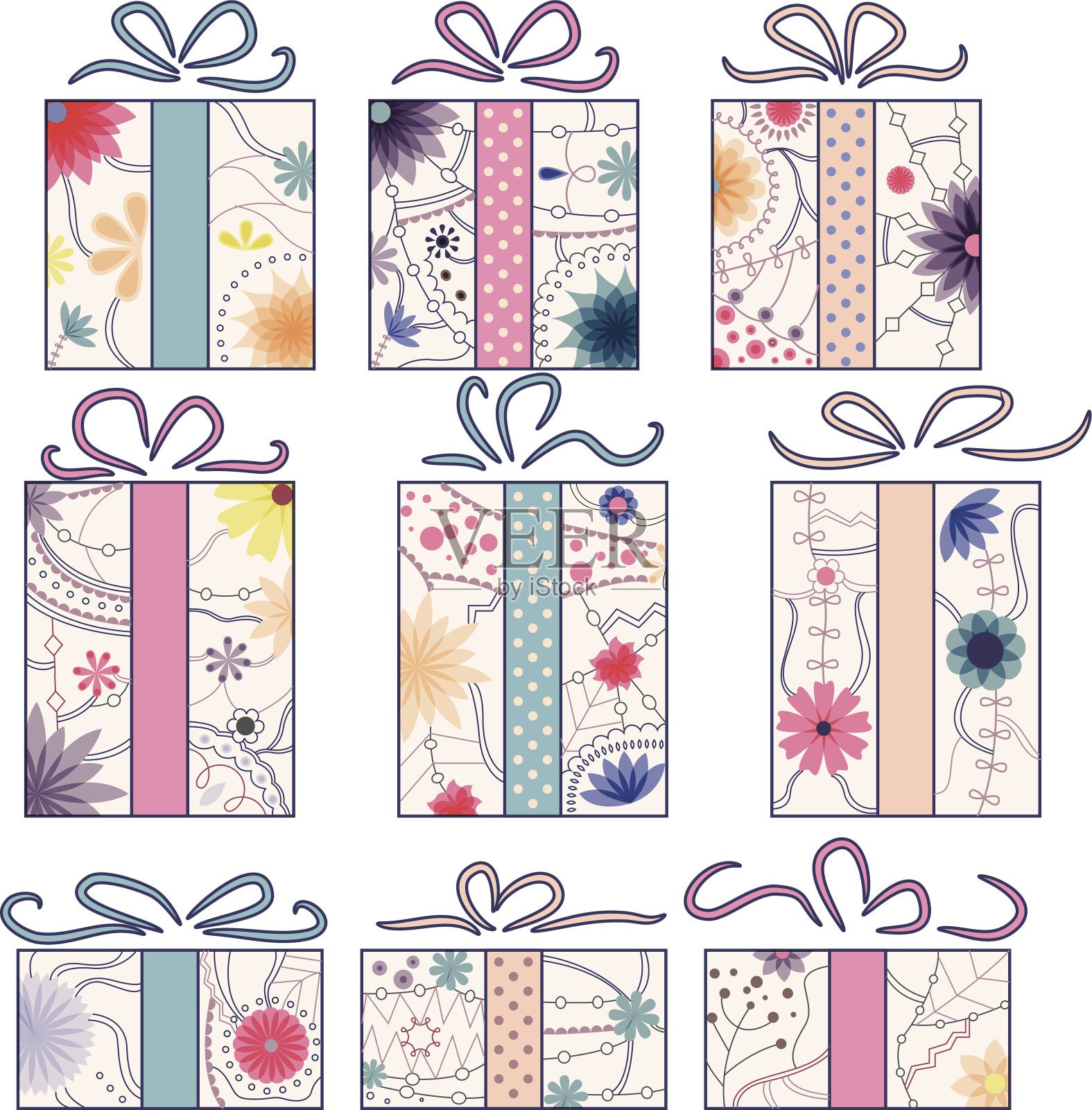 的礼品盒设计模板素材